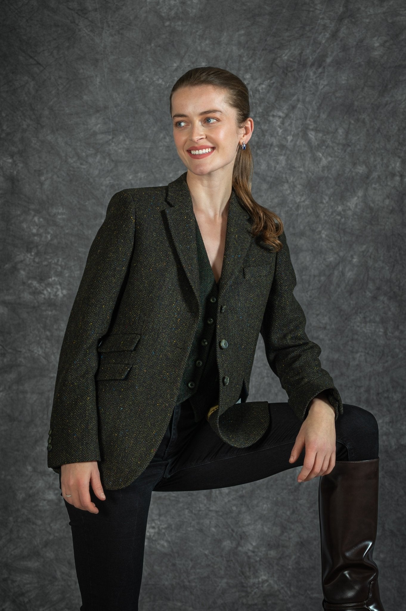 Jack Murphy Clothing - Nora Tweed Blazer - Emerald Glen - Tweed