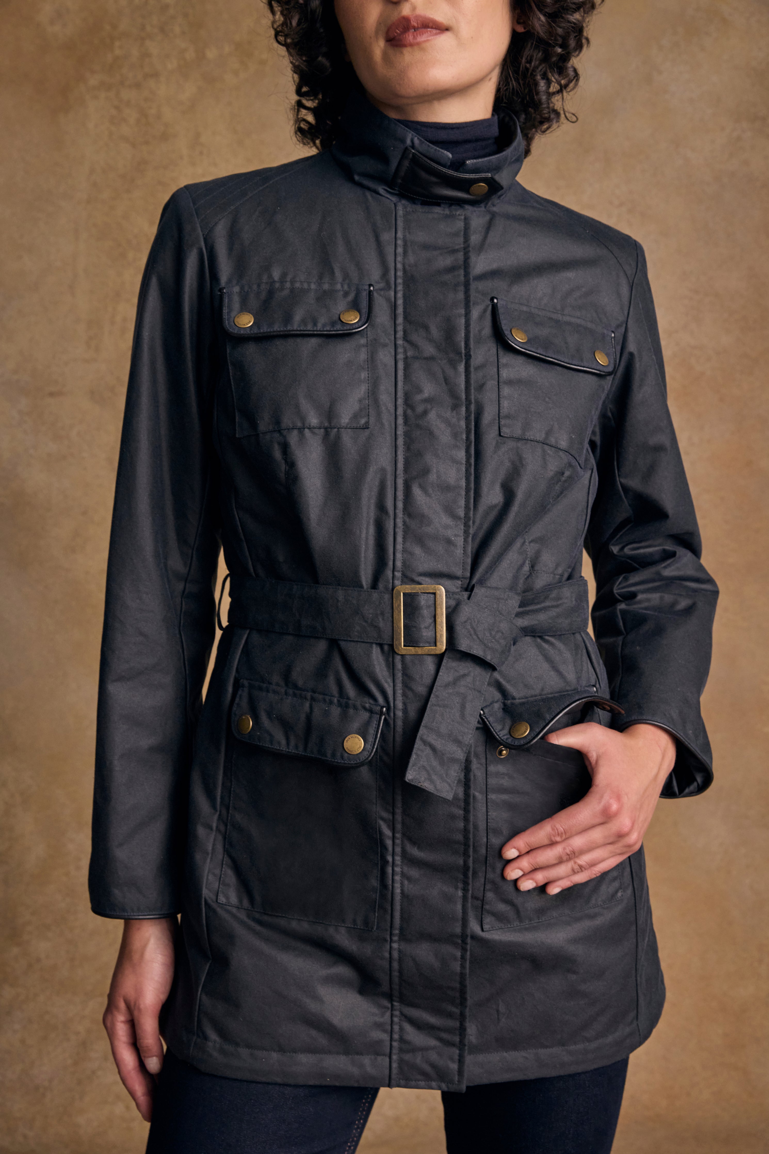 Orla Wax Jacket - Navy