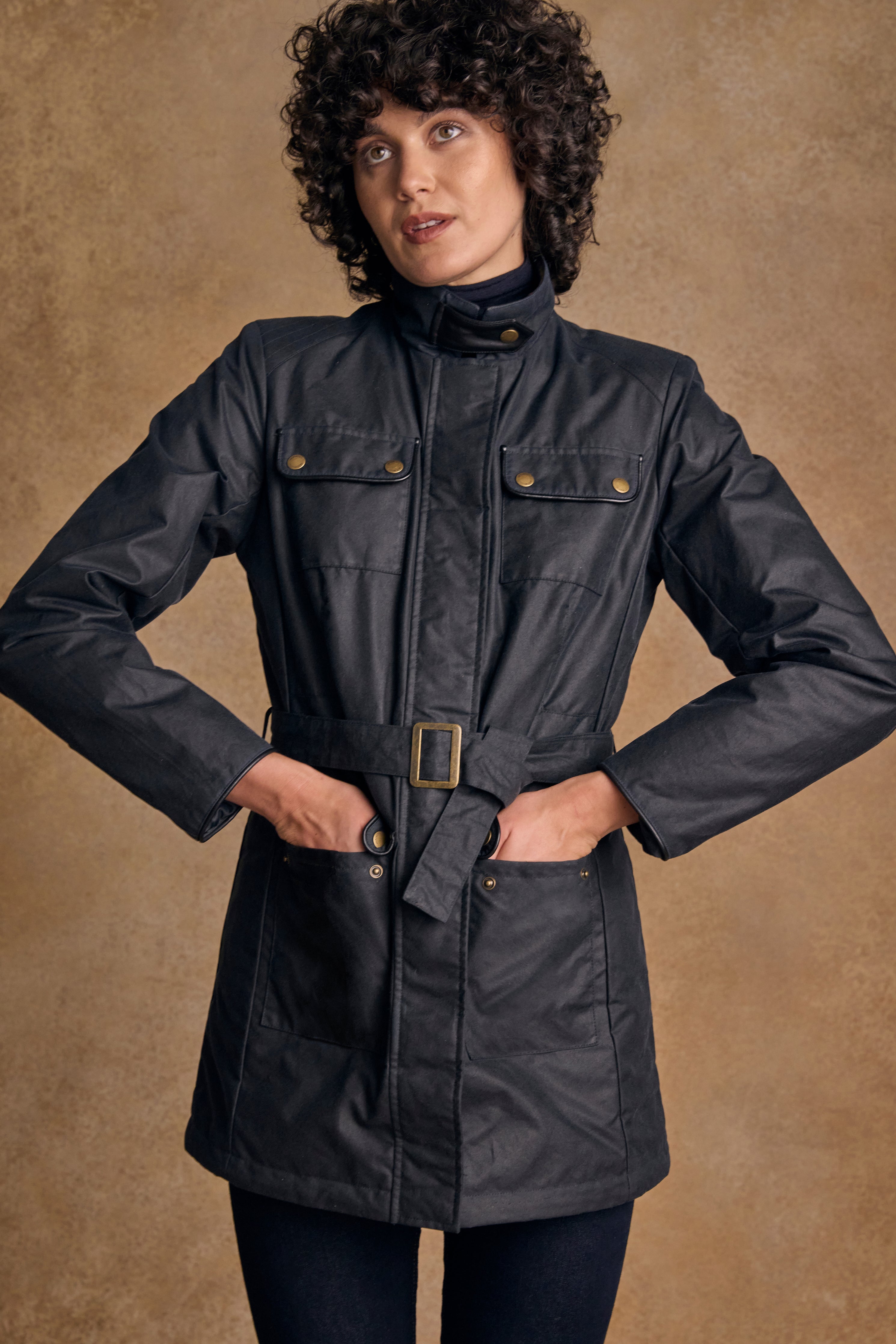 Orla Wax Jacket - Navy