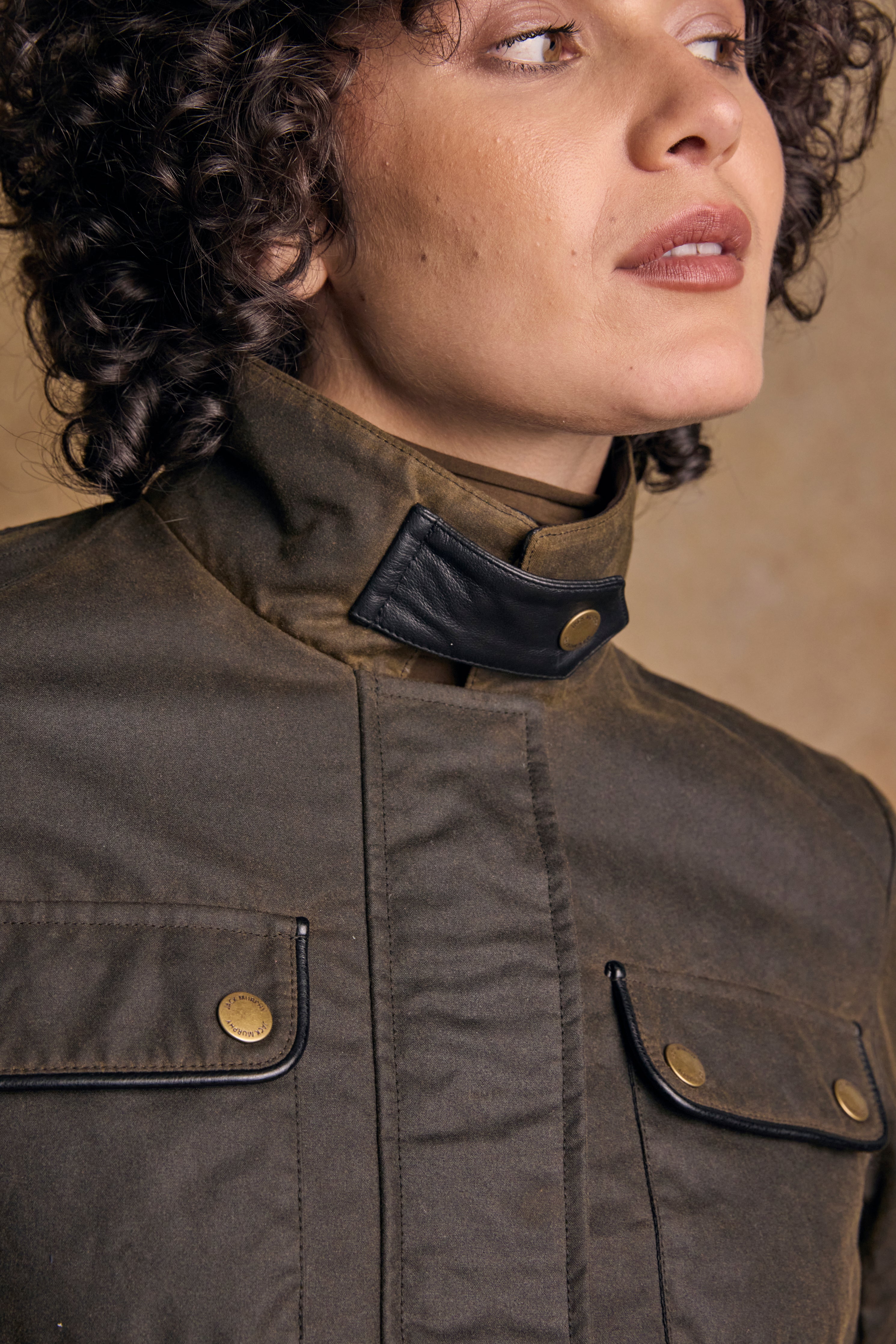 Veste en cire Orla - Olive