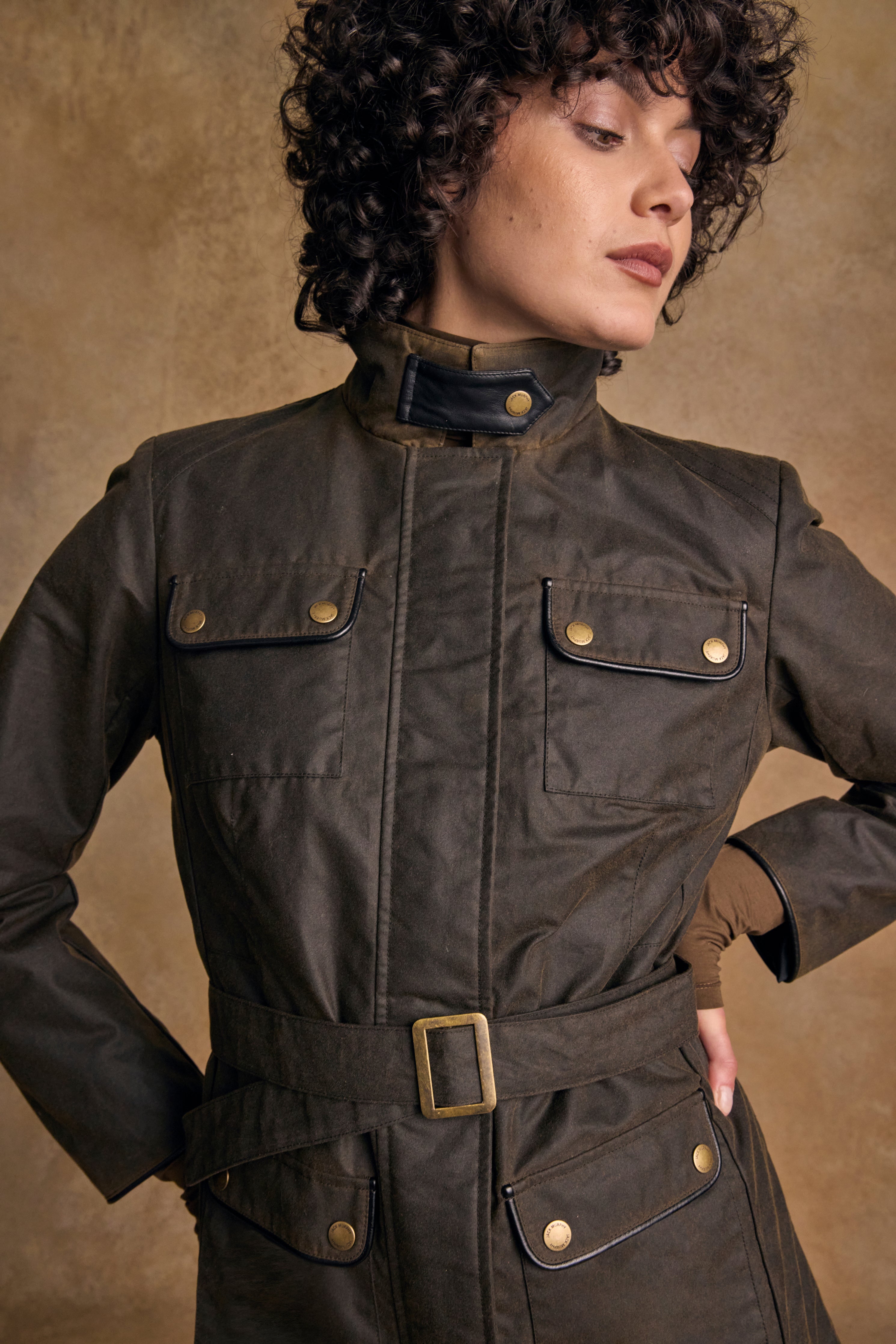 Veste en cire Orla - Olive