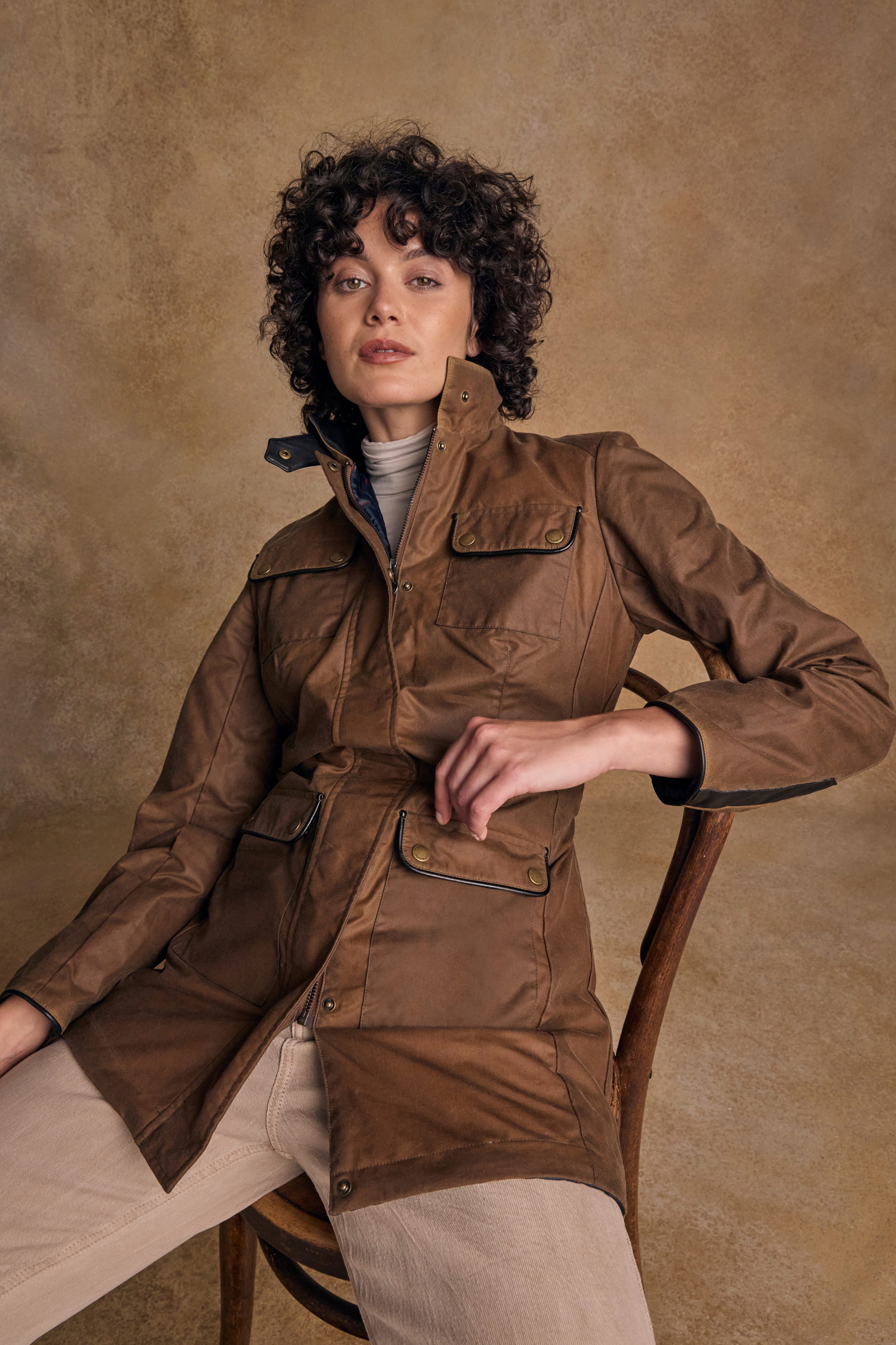 Orla Wax Jacket Tan