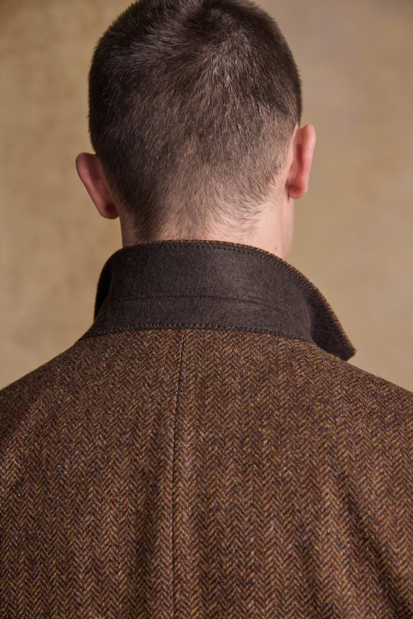 Jack Murphy Ireland - Owen Wool Coat - Chestnut Herringbone - Tweed