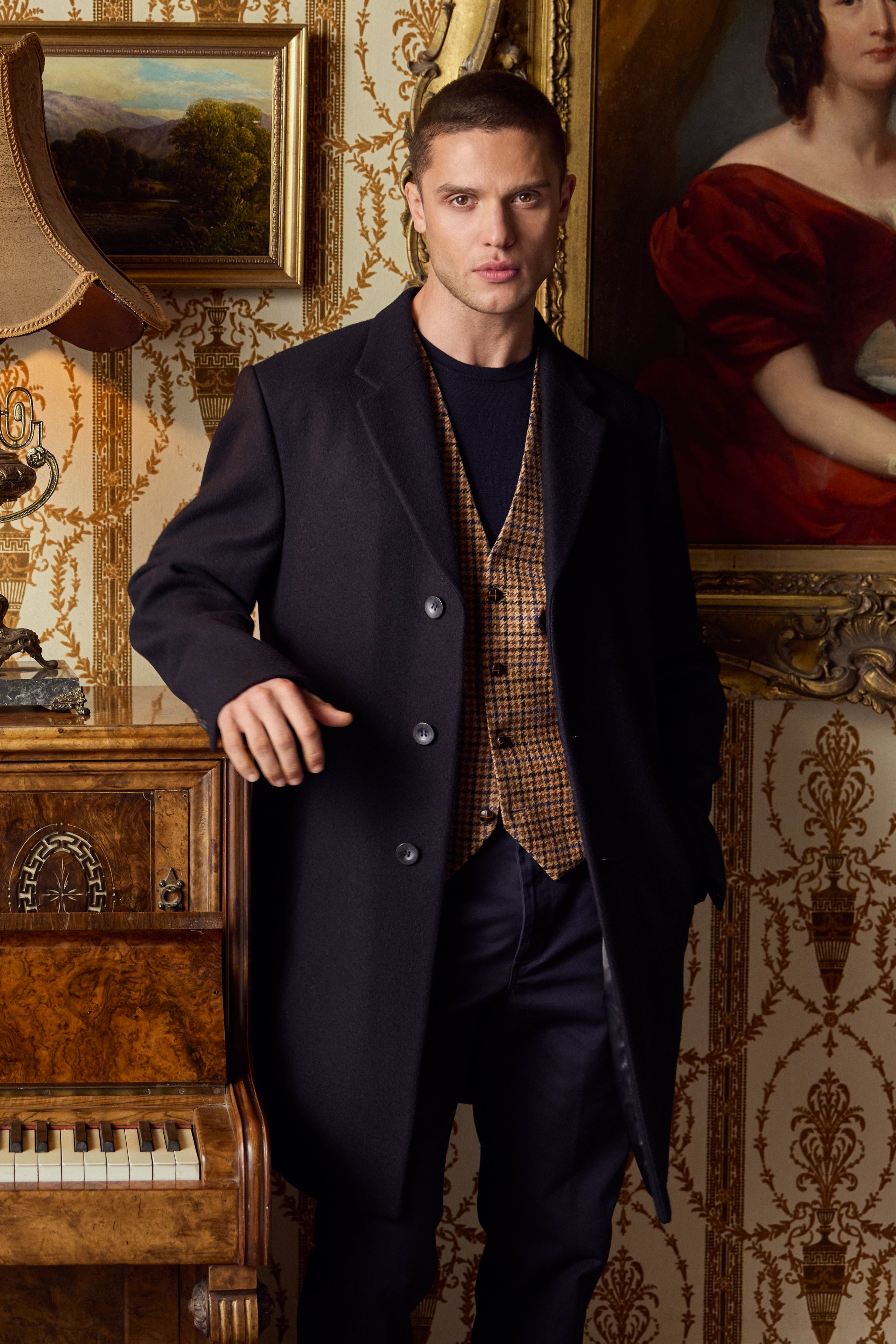 Owen Wool Coat - Deep Navy Melton