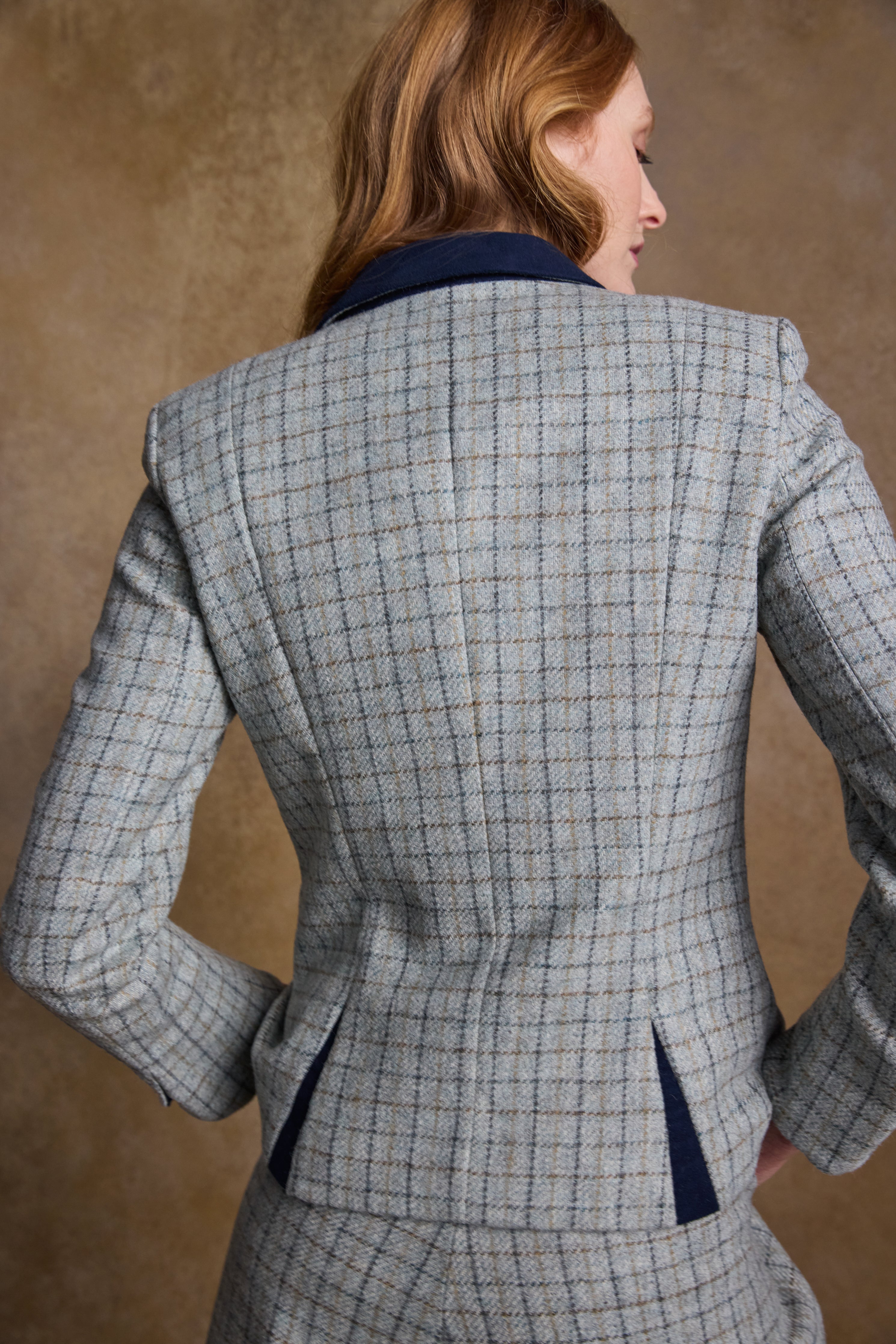 Sasha Tweed Jacket - Jade Check