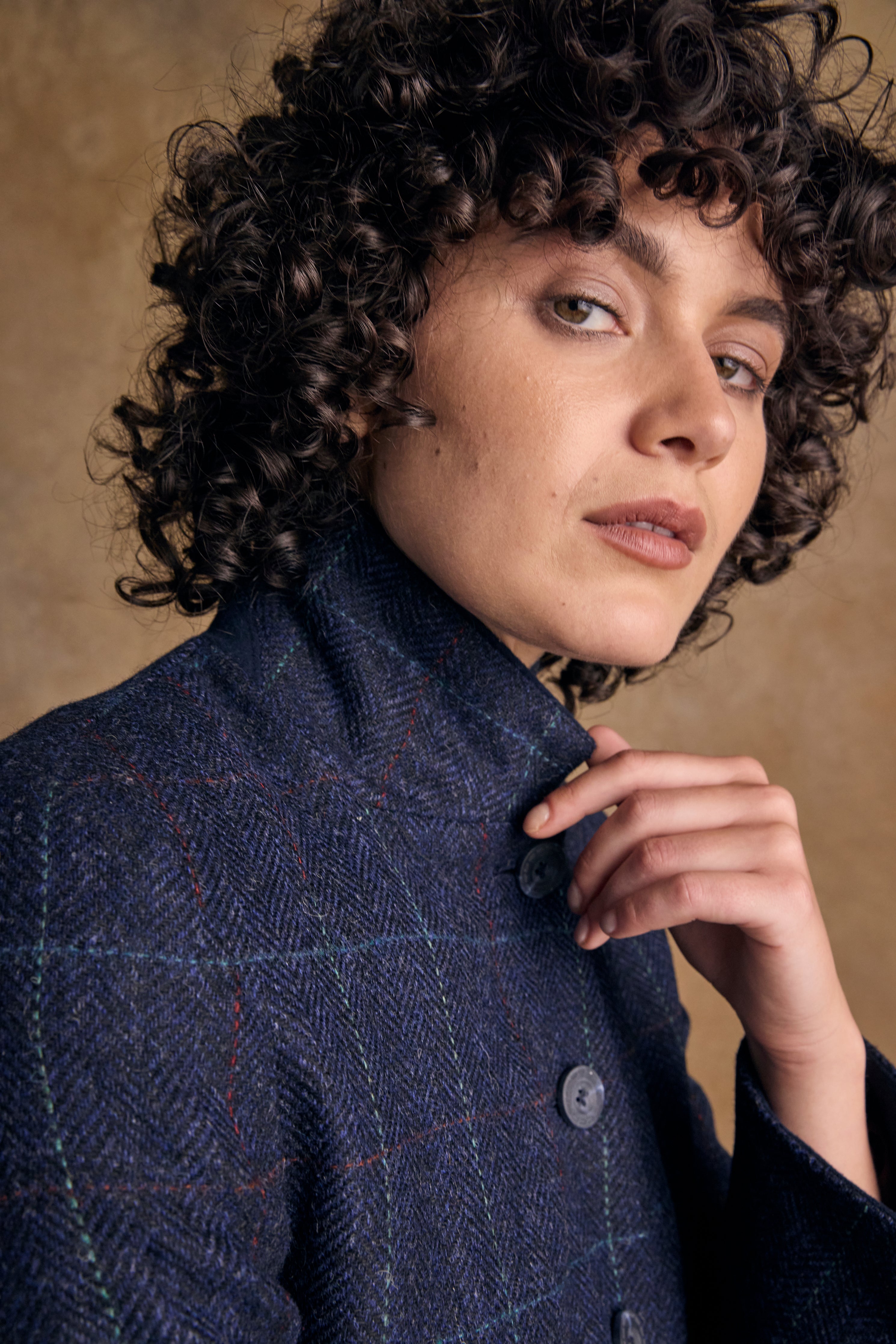 Sasha Tweed Jacket - Navy Windowpane