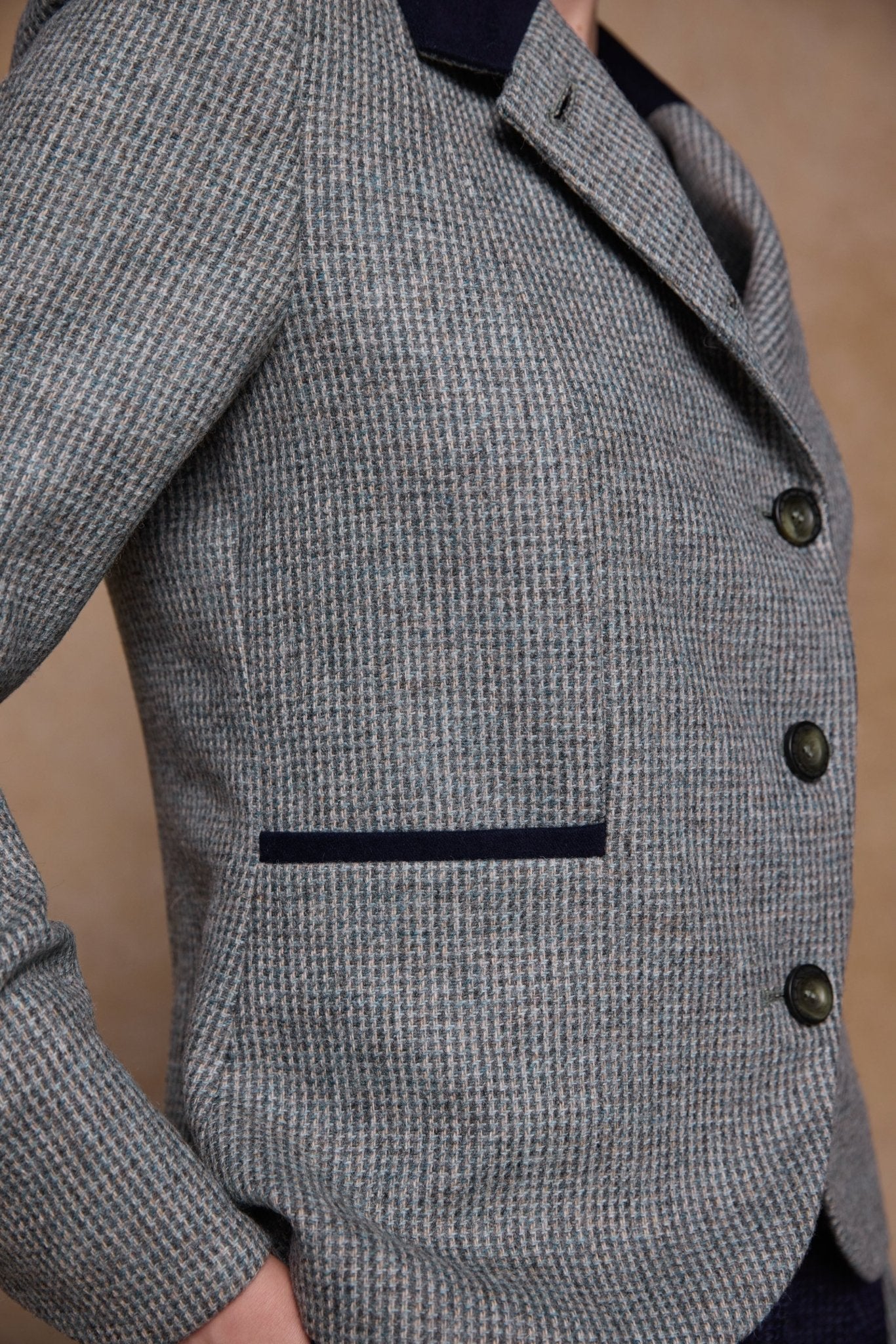 Jack Murphy Ireland - Sasha Tweed Jacket - Jade Weave Herringbone - Tweed
