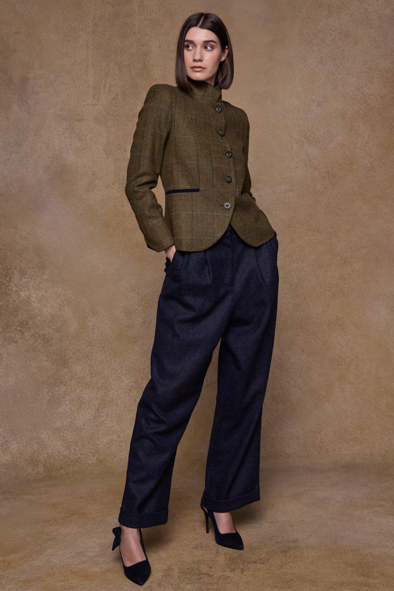 Jack Murphy Clothing - Sasha Tweed Jacket - Woodland Check - Tweed