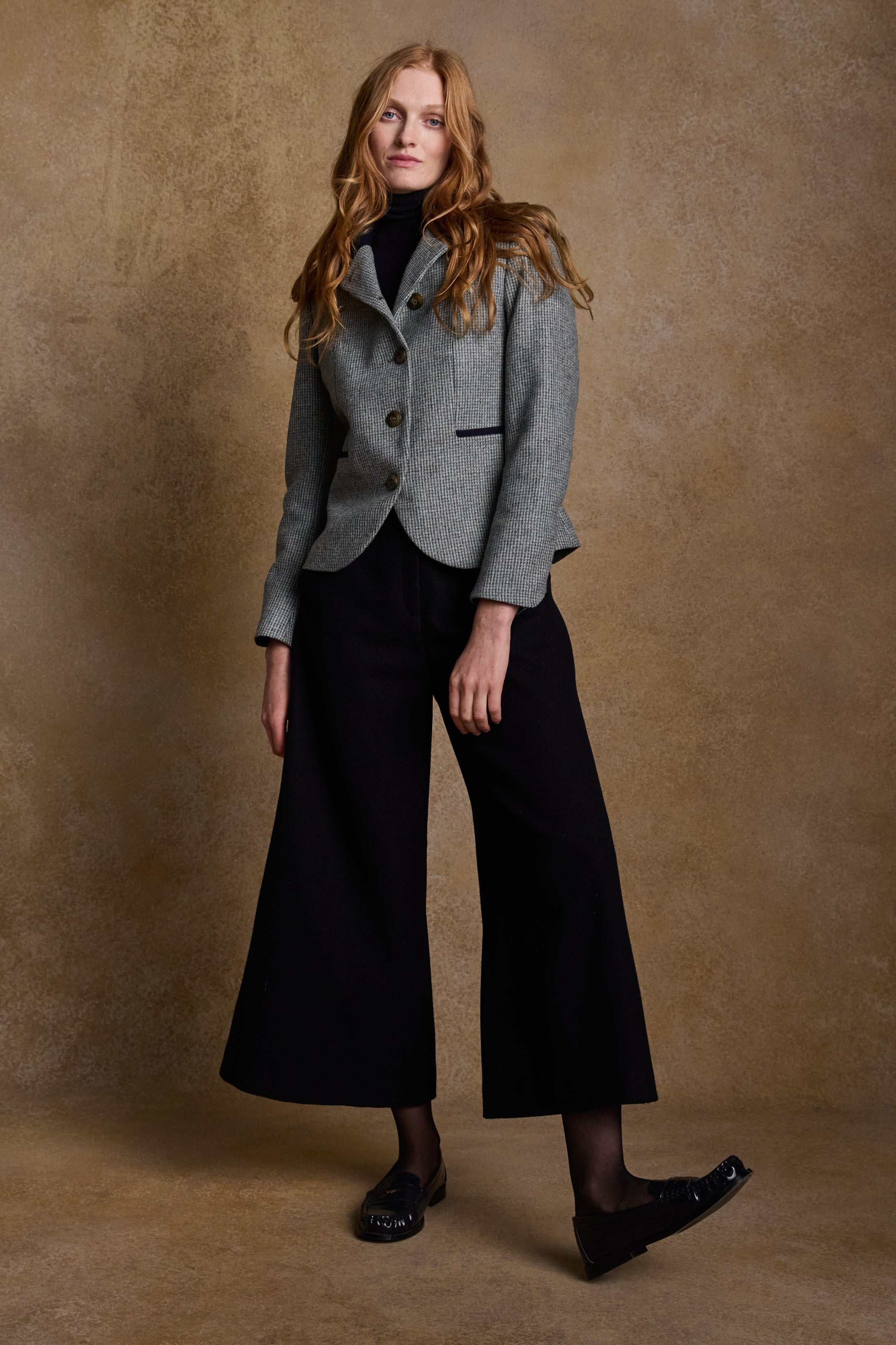 Enya Wool Culottes - Navy Melton