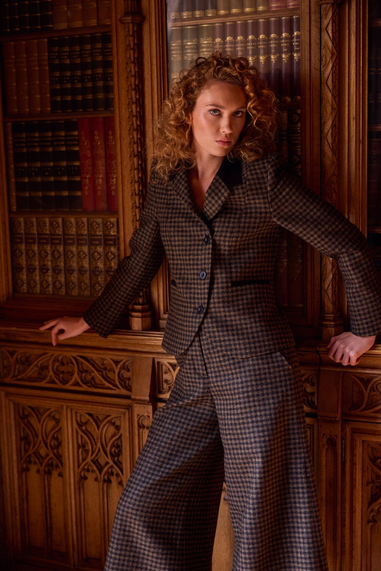 Jack Murphy Clothing - Sasha Tweed Jacket - Earth Check - Tweed