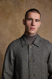 Sean Tweed Coat - Donegal Grey Herringbone