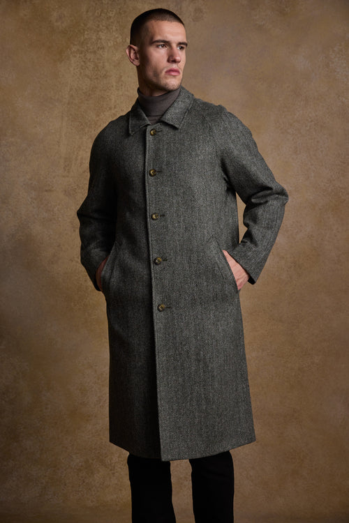Sean Tweed Coat - Donegal Wheat Herringbone