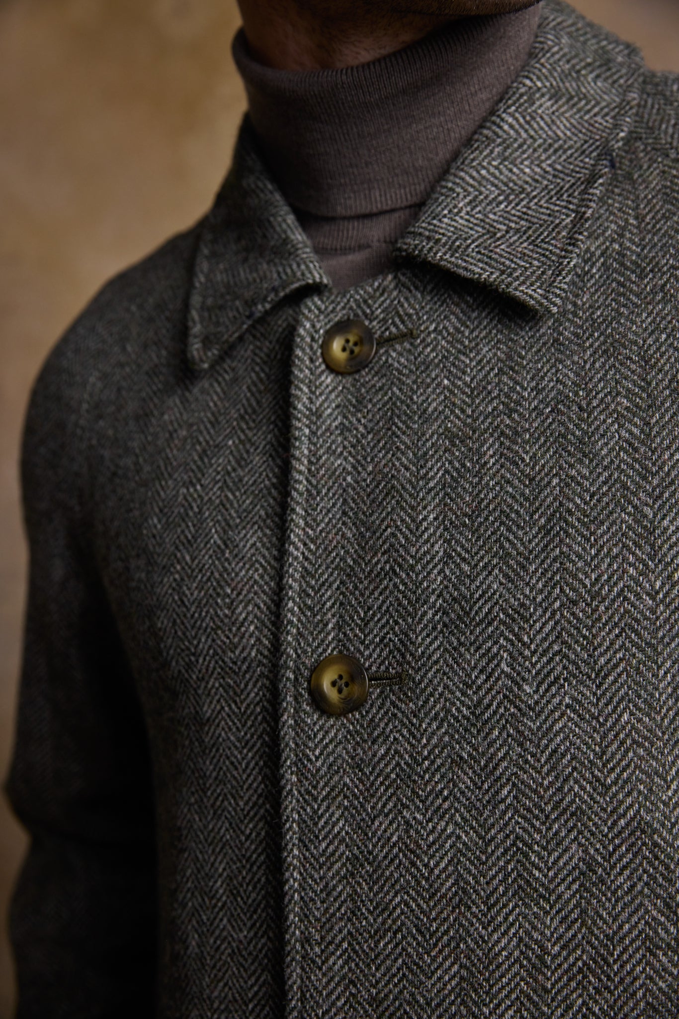 Manteau Sean Tweed - Olive Large Chevrons