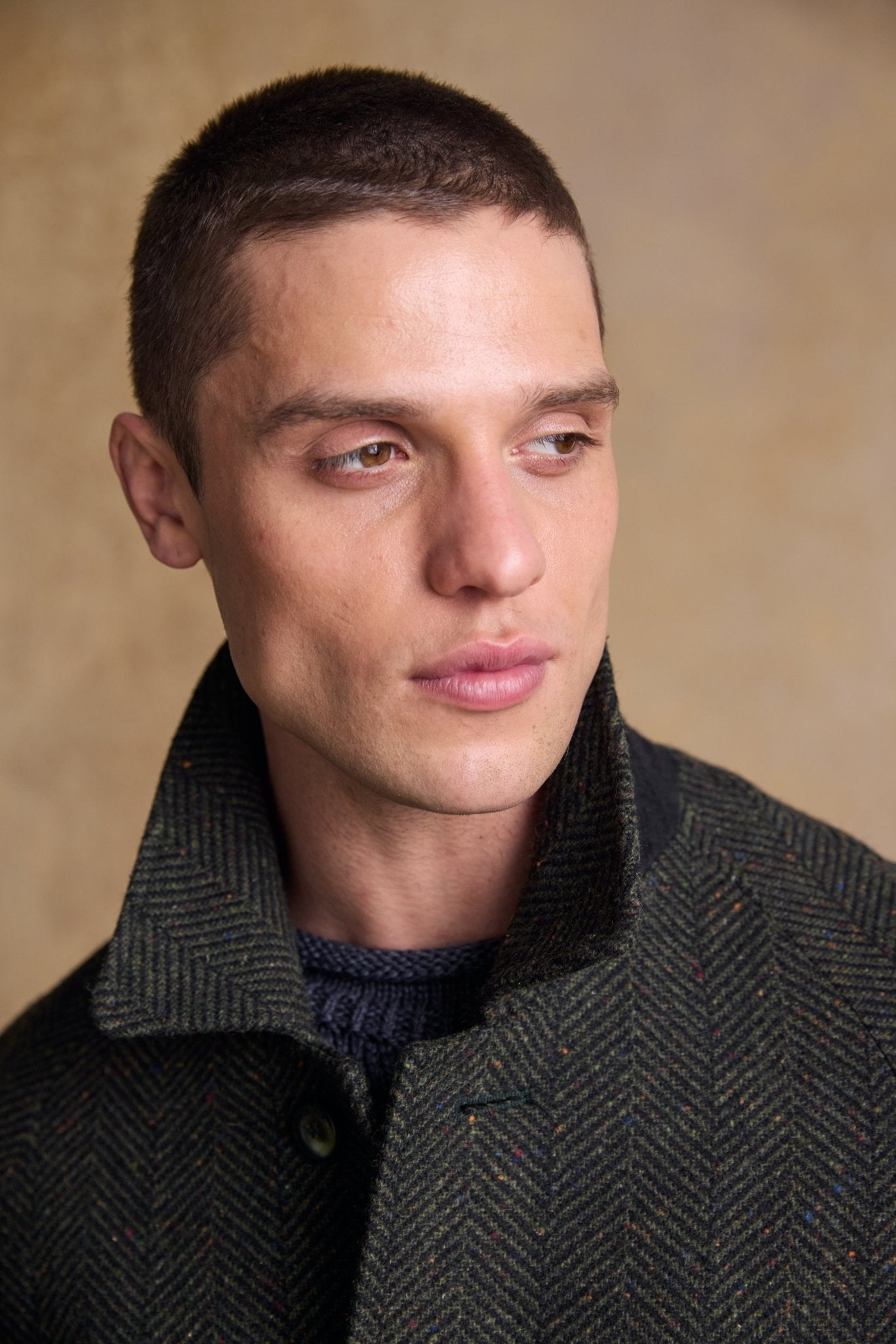 Jack Murphy Clothing - Sean Tweed Coat - Donegal Pine Herringbone - Tweed