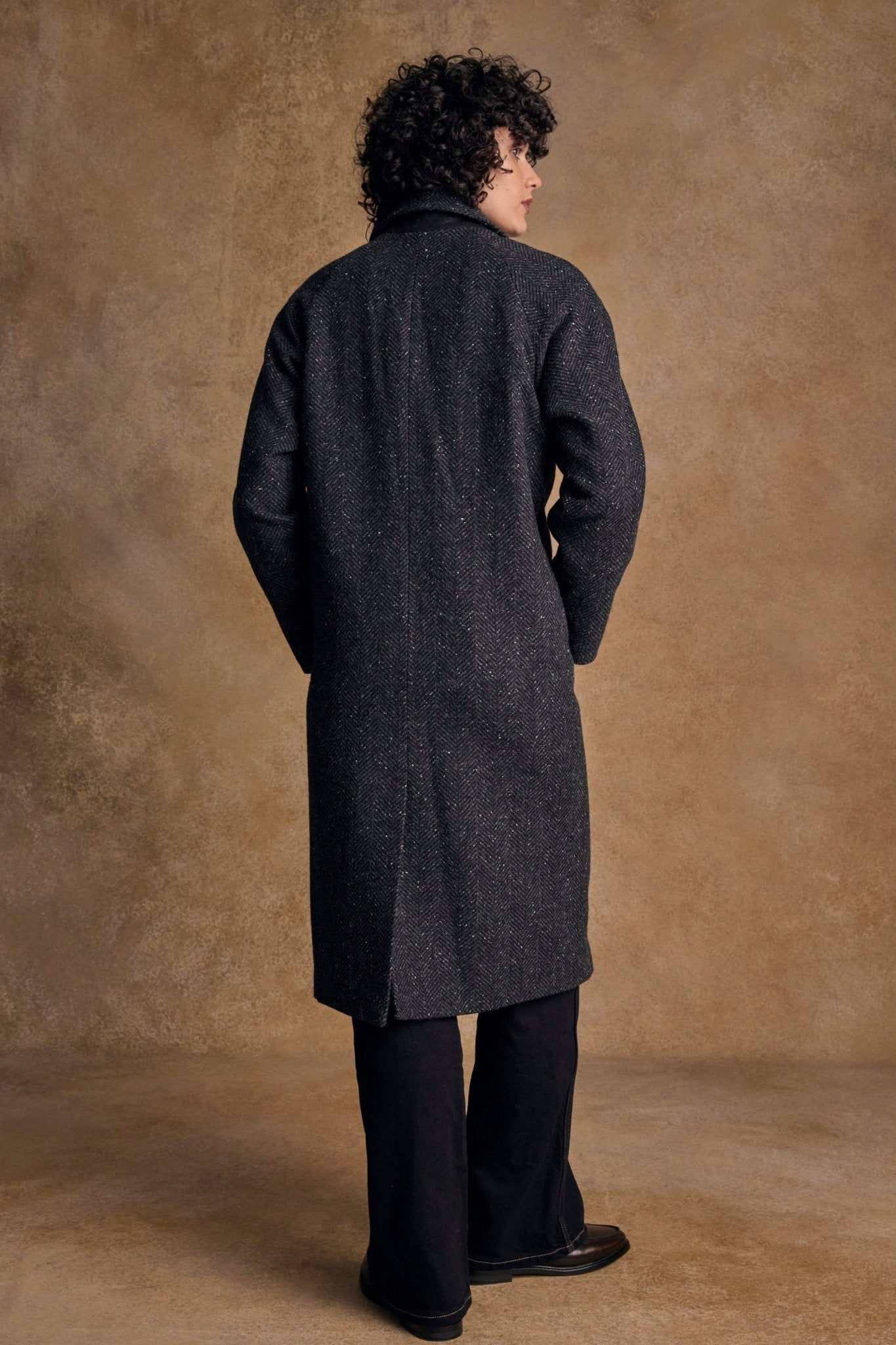 Jack Murphy Ireland - Shauna Tweed Coat - Donegal Grey Herringbone - Tweed