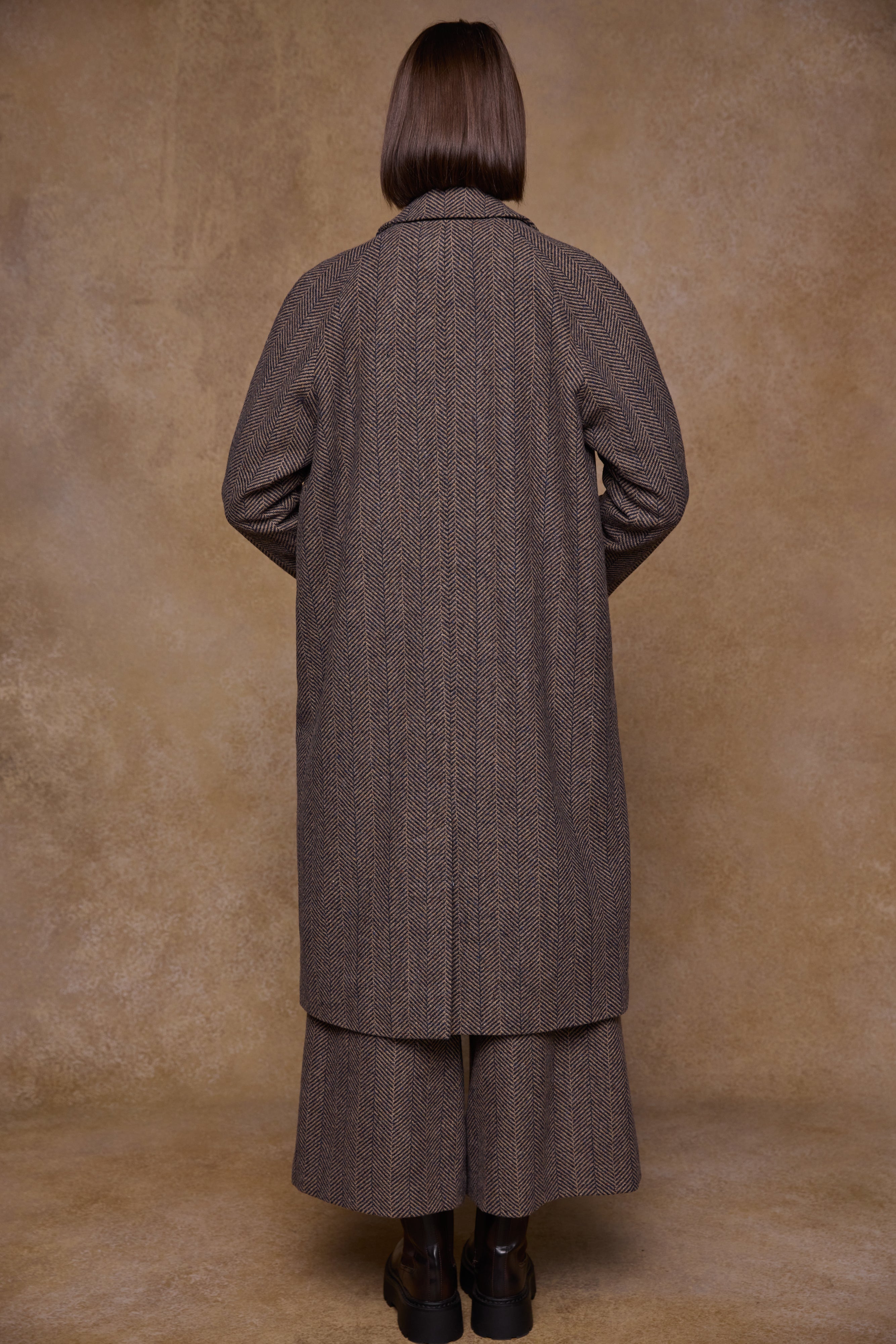 Shauna Tweed Coat - Donegal Wheat Herringbone