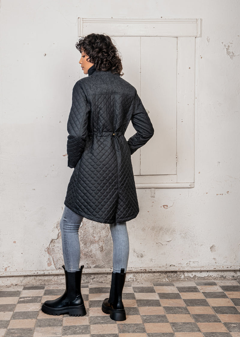 Jodie Wax Coat -  Navy