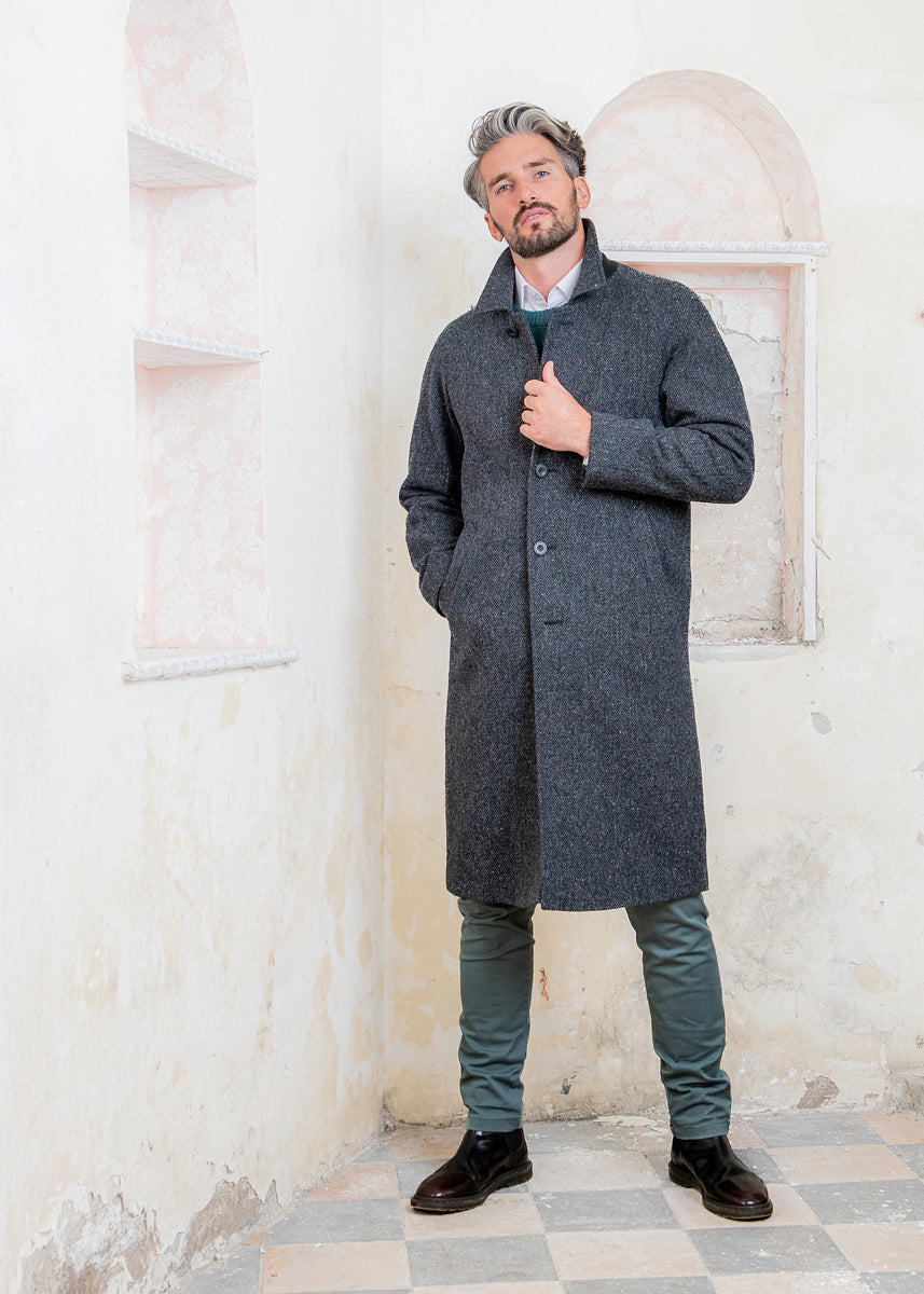 Tweed winter coat on sale mens