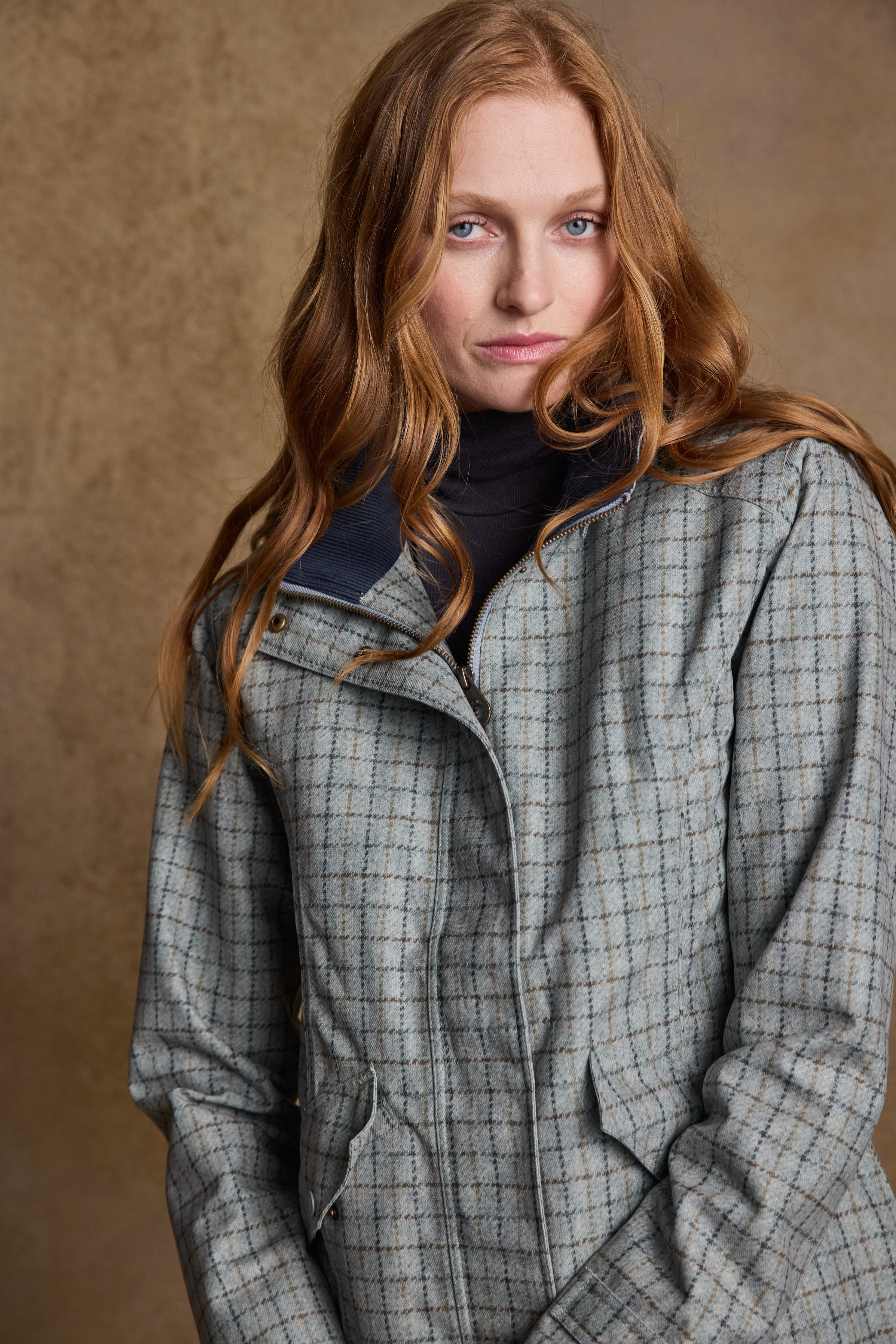 Sophia Waterproof Jacket- Jade Check