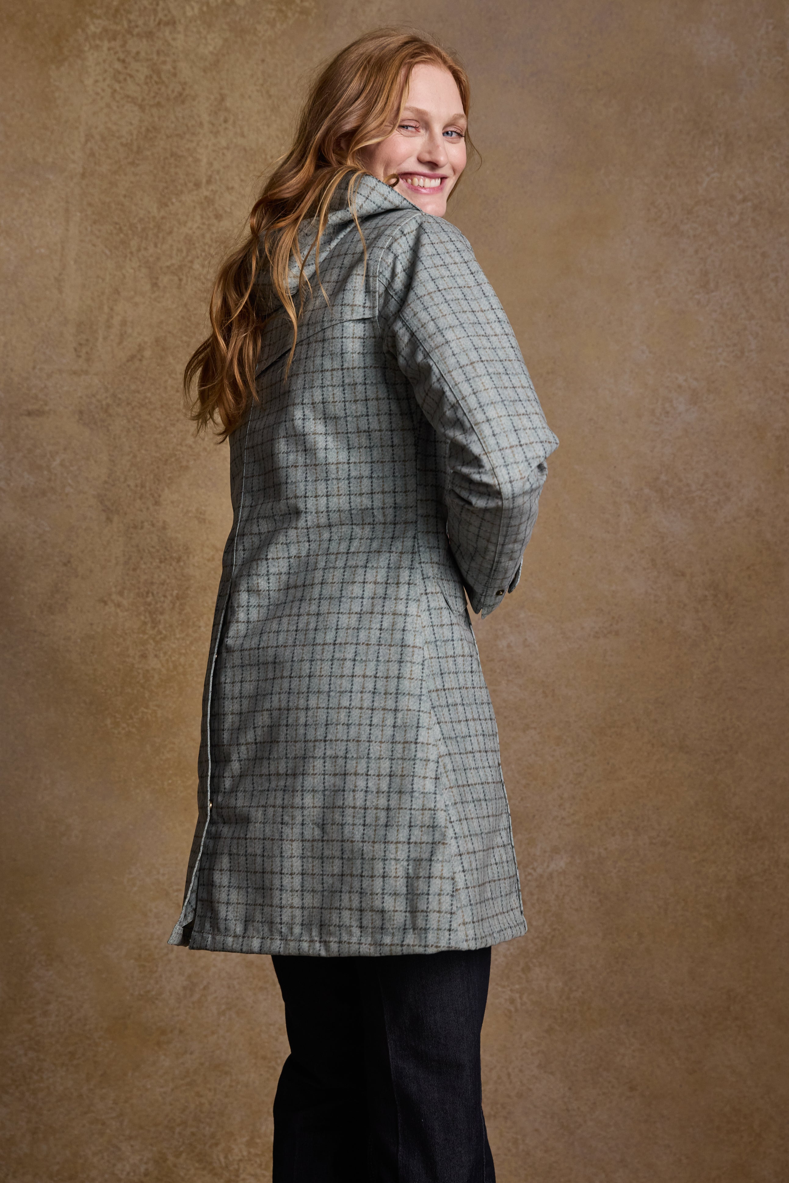 Sophia Waterproof Jacket- Jade Check