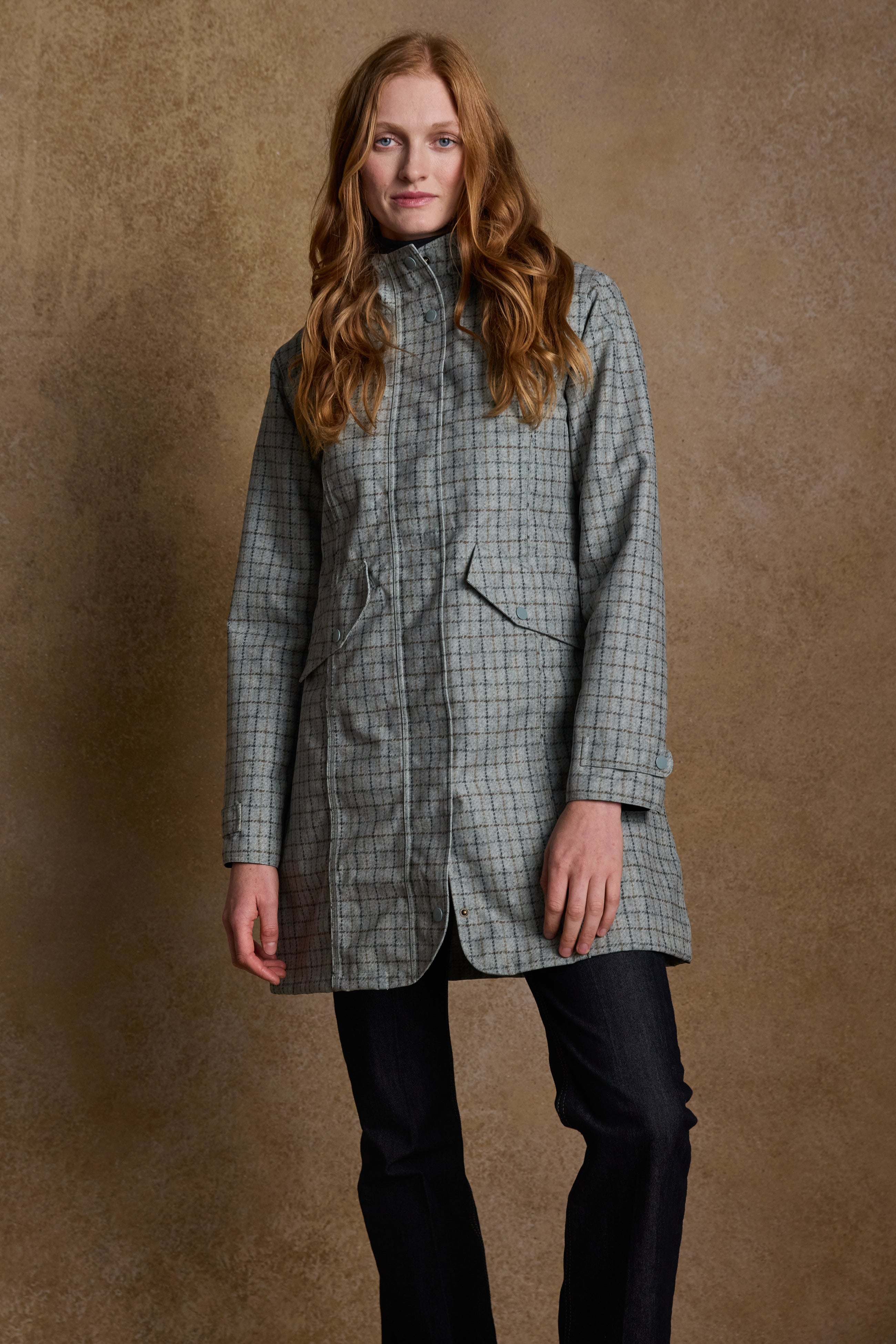 Sophia Waterproof Jacket- Jade Check