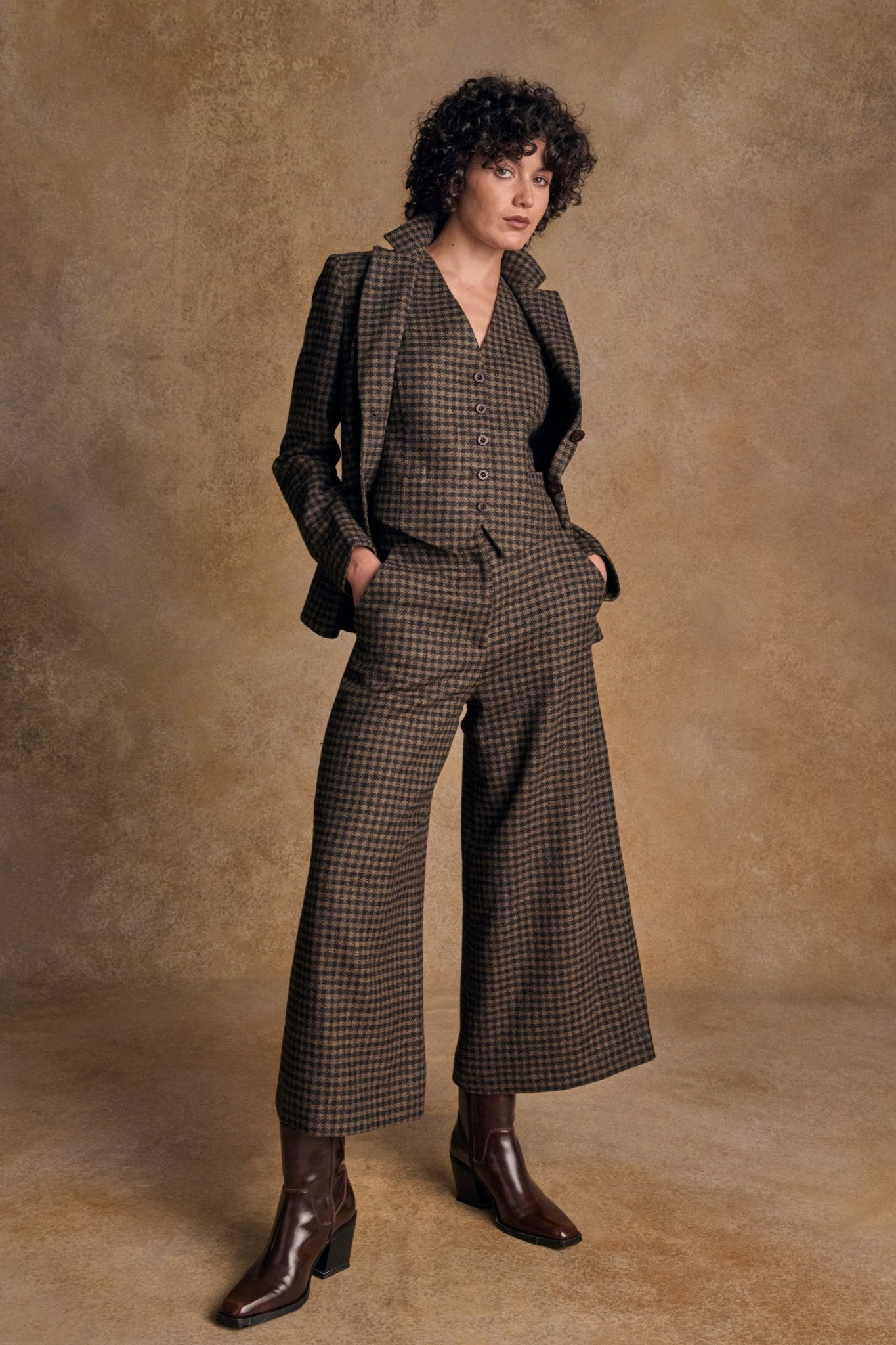 Jack Murphy Ireland - Enya Tweed Culottes - Earth Check - Tweed