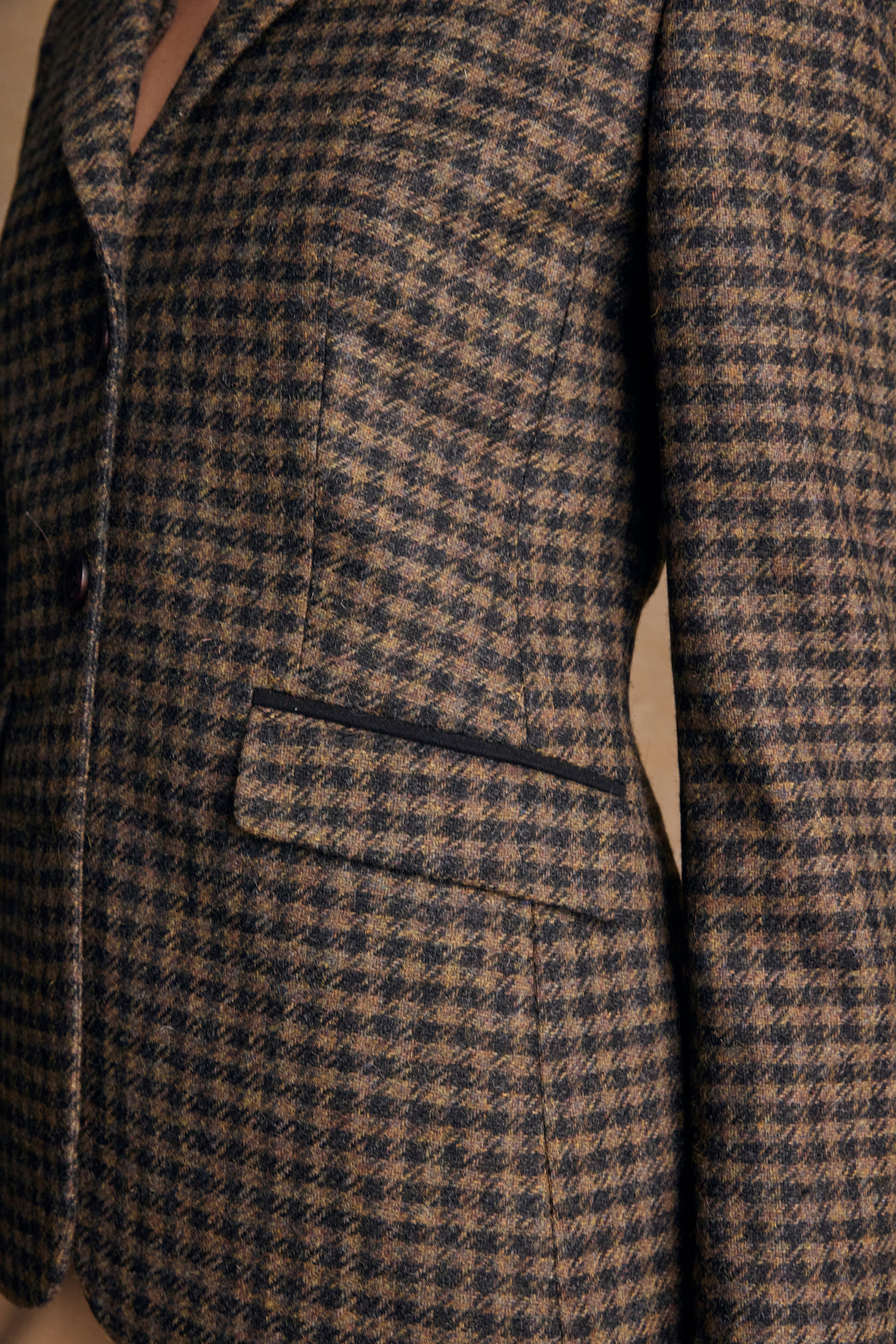 Tara Tweed Hacking Jacke – Grünes Country Check