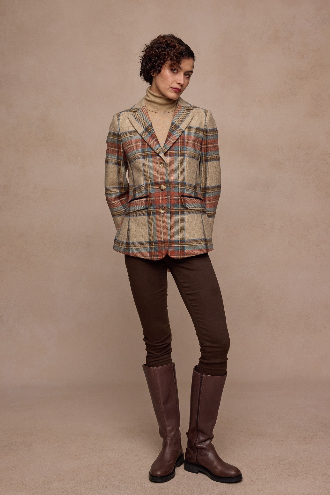 Tara Tweed Hacking Jacket - Autumn Check