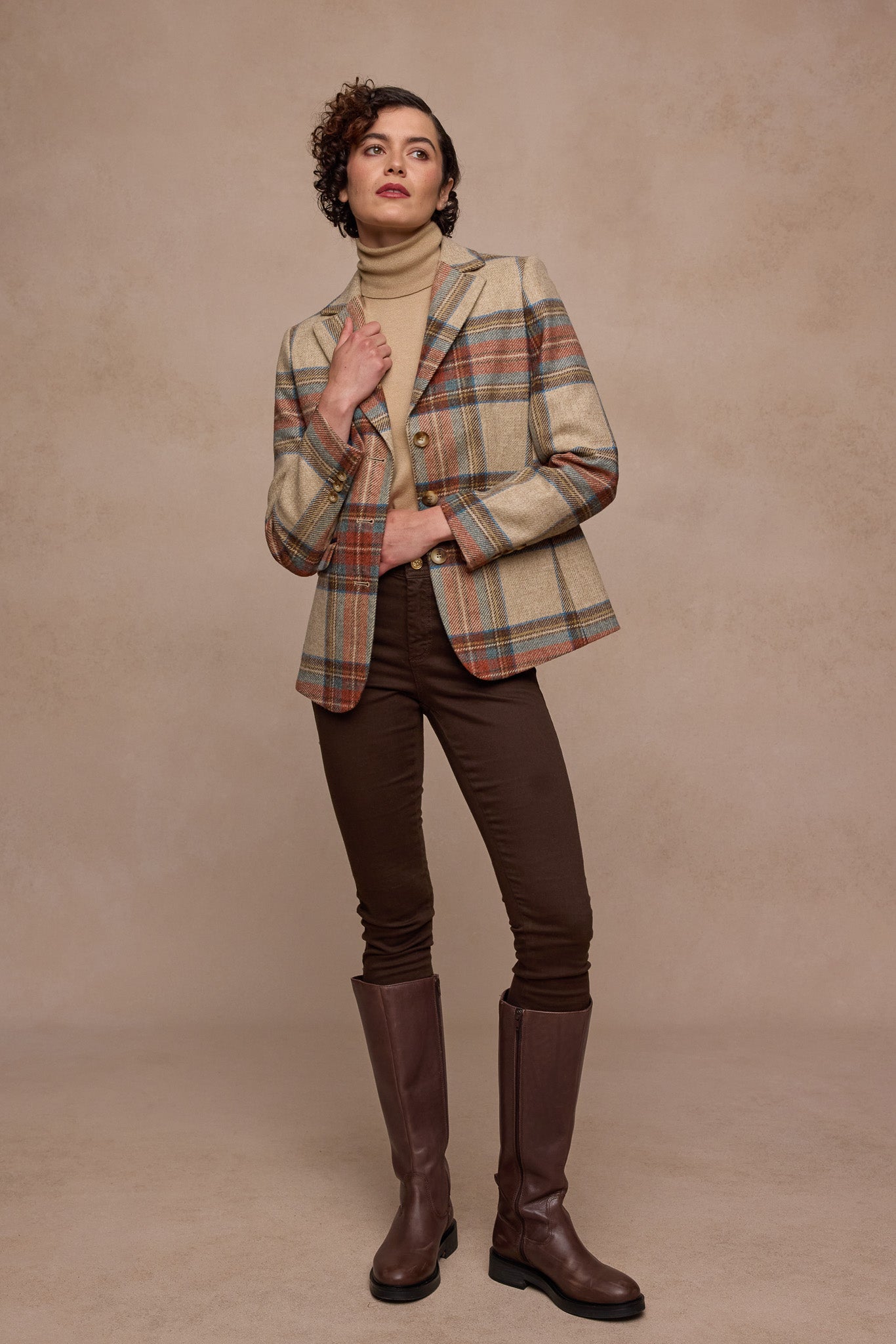 Tara Tweed Hacking Jacket - Autumn Check