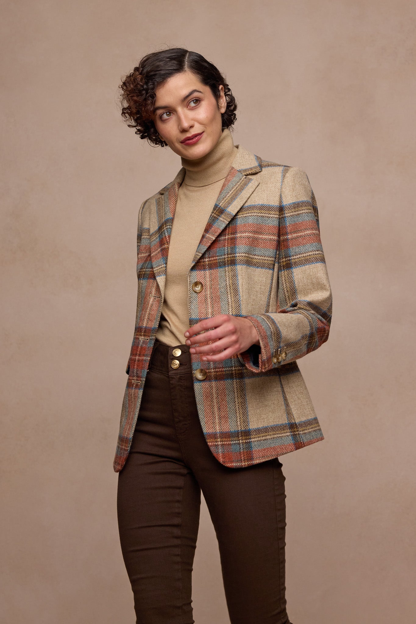 Tara Tweed Hacking Jacket - Autumn Check