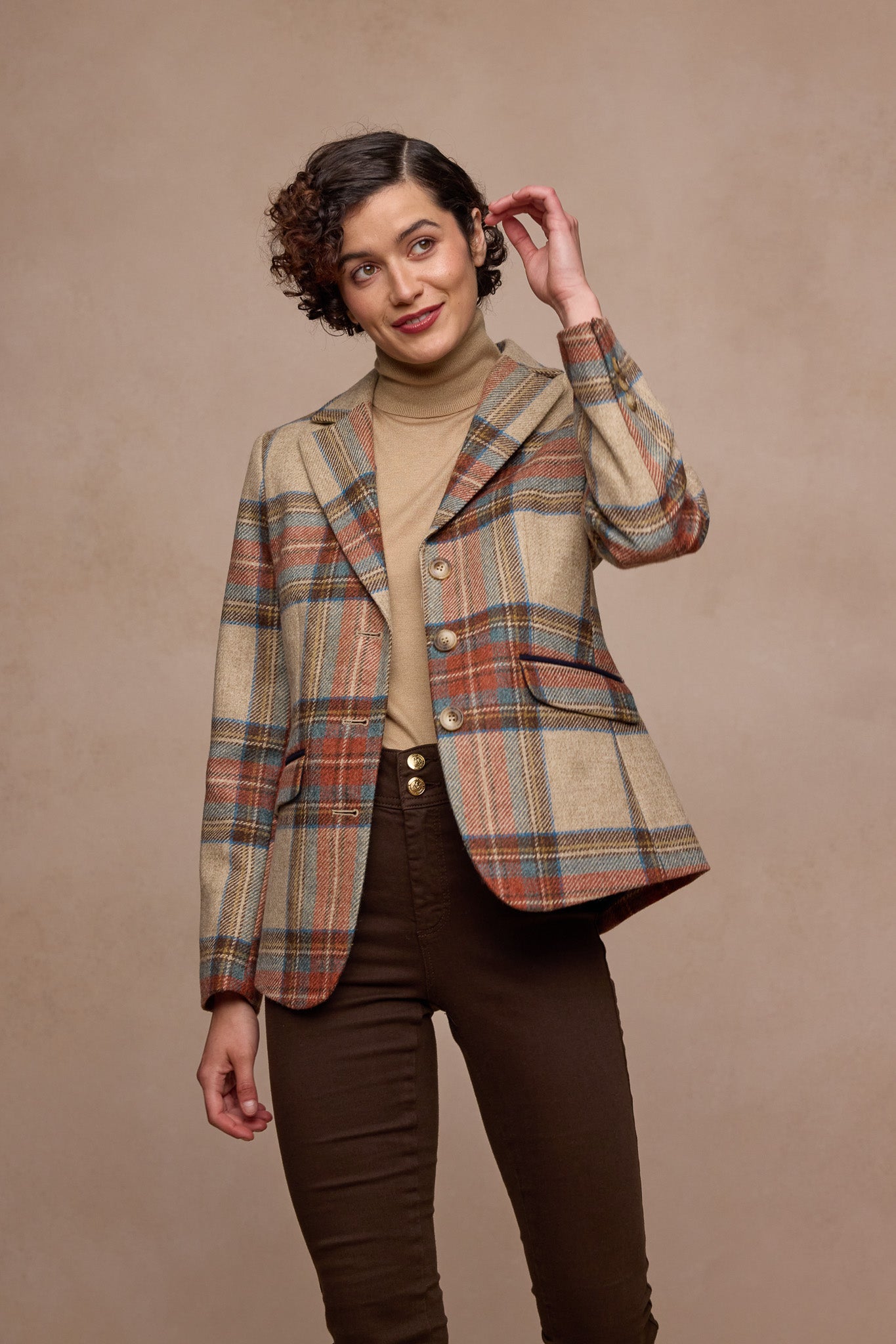 Tara Tweed Hacking Jacket - Autumn Check