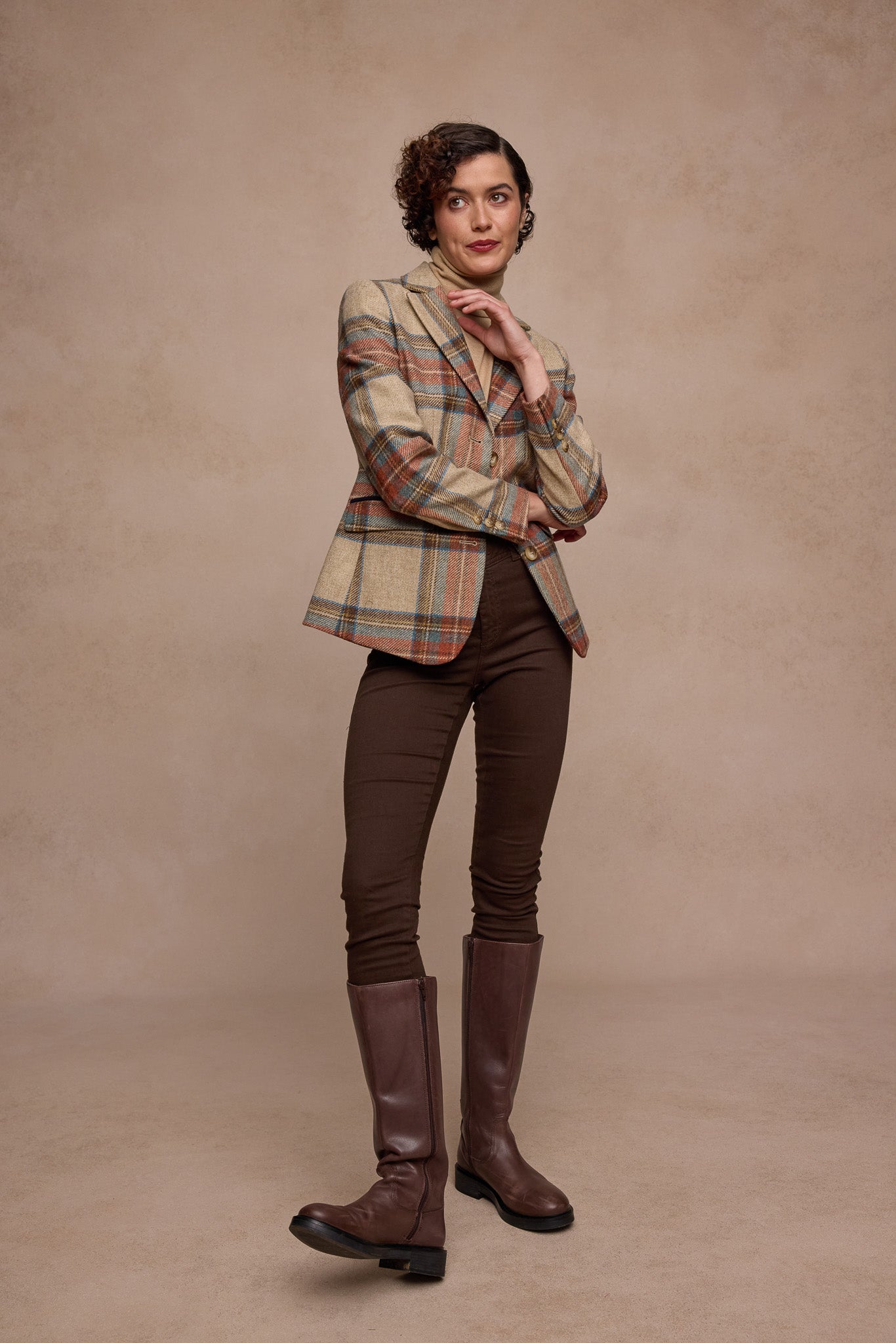 Tara Tweed Hacking Jacket - Autumn Check