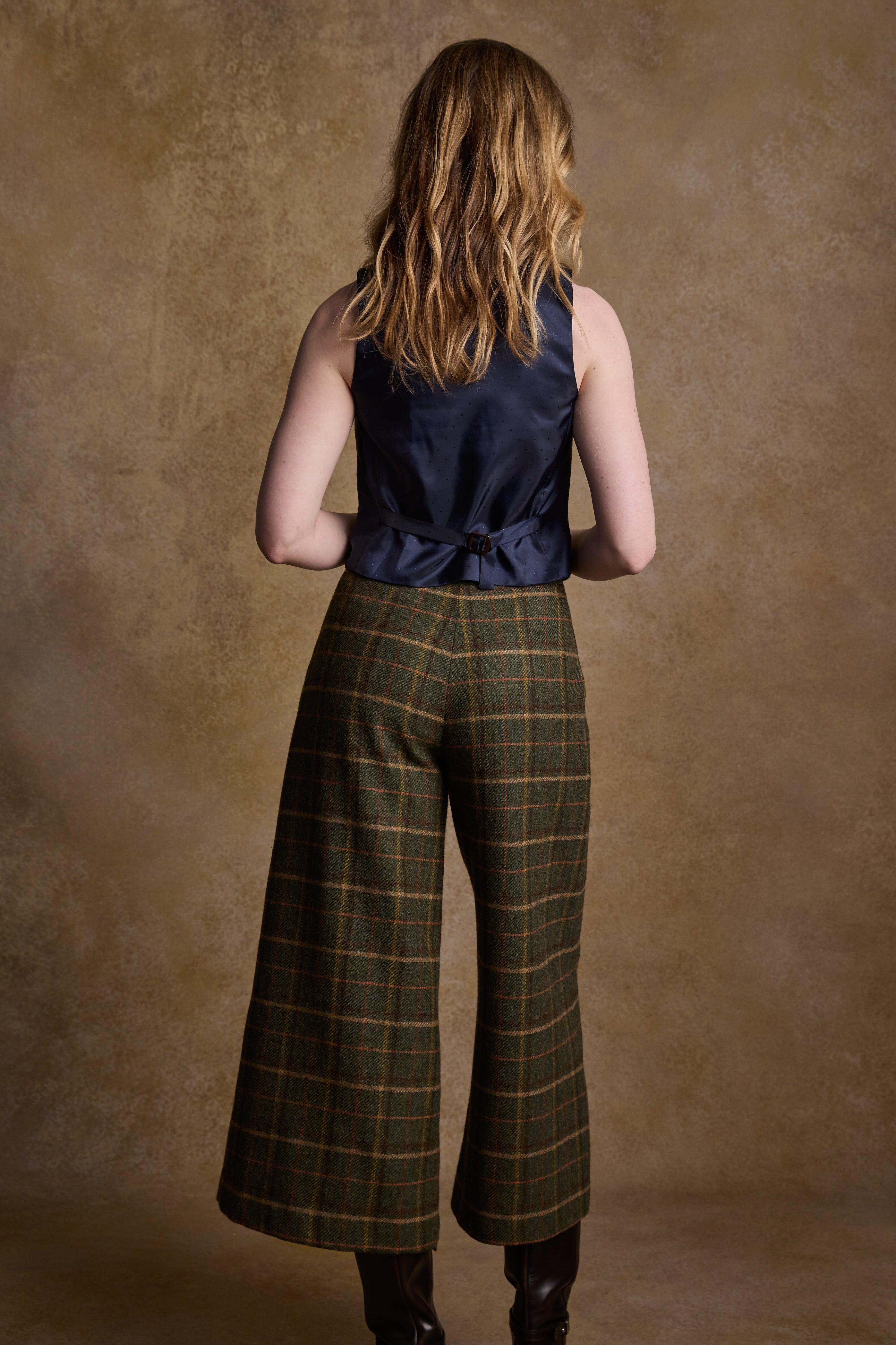 Heidi Tweed-Weste – Country Green Check