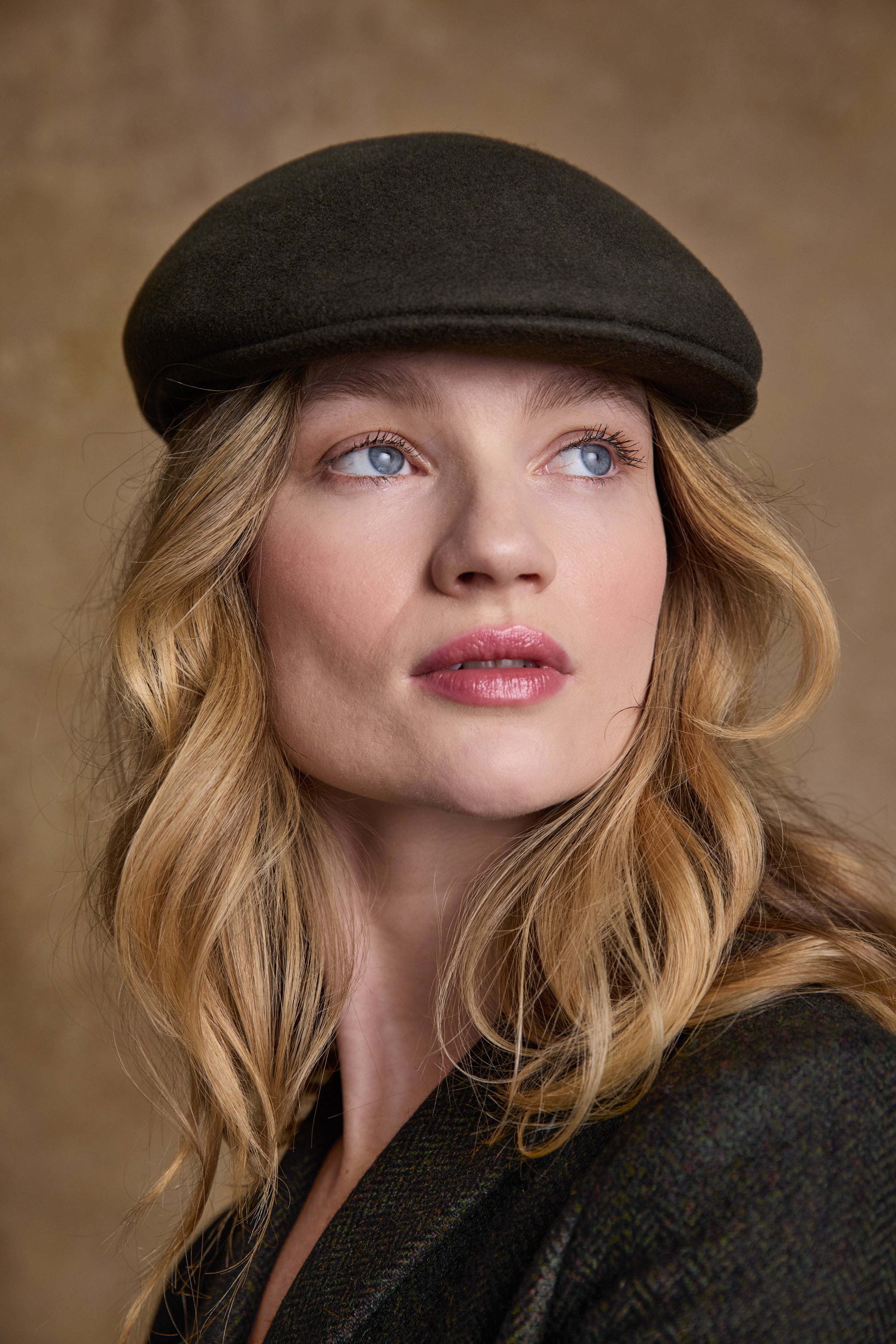 Galway Felt Flat Cap - Olive