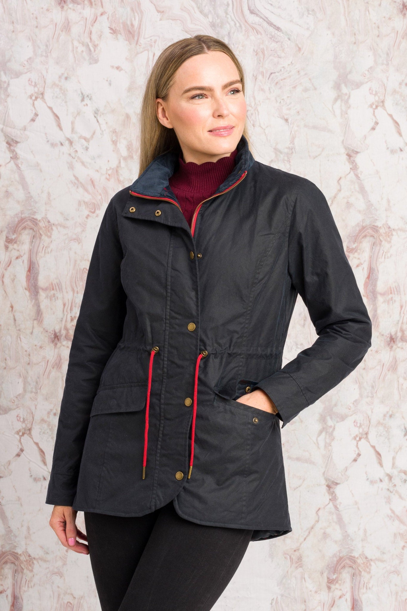Jack Murphy Ireland - Fiona Wax Jacket - Navy - Wax