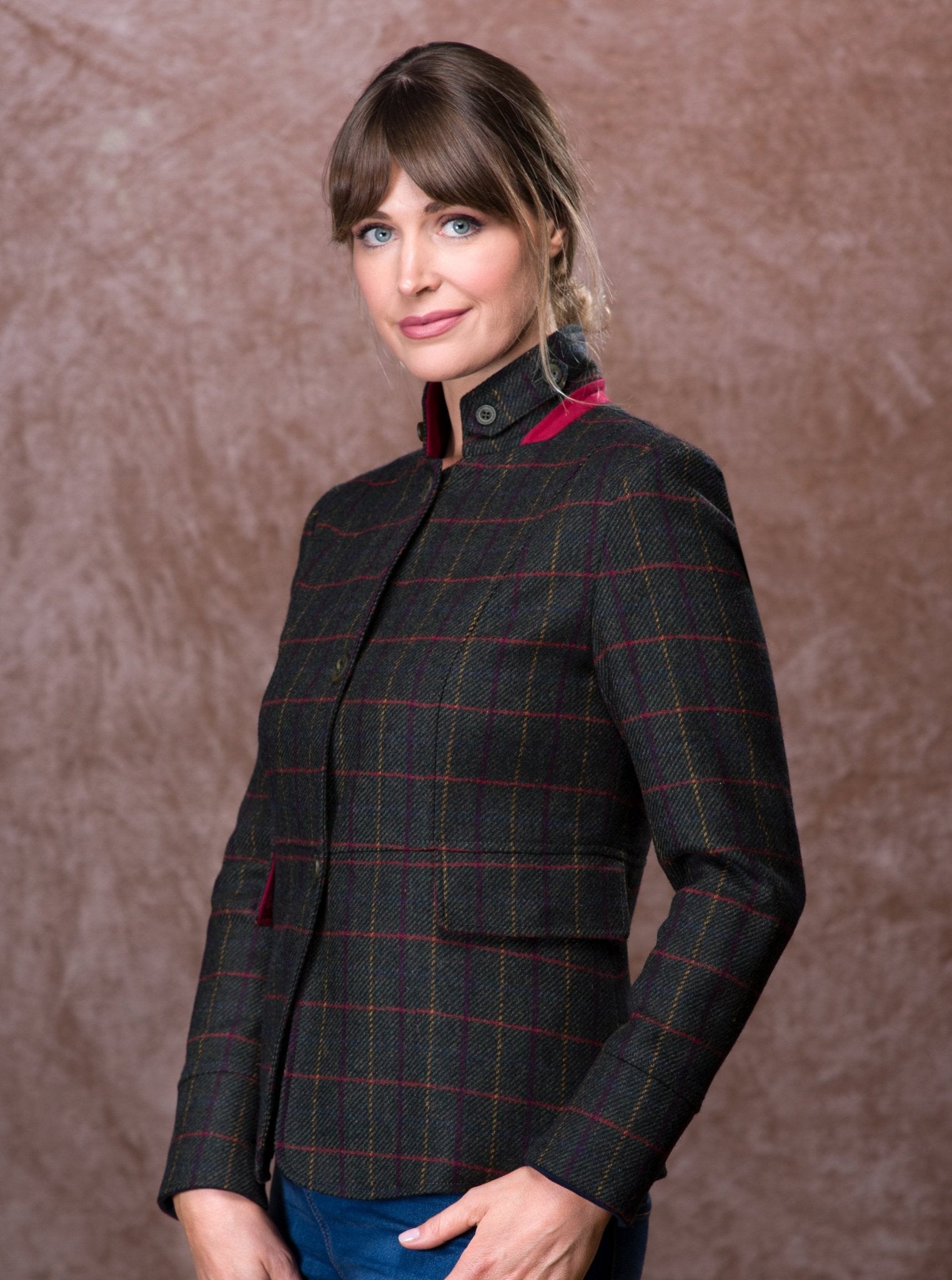 Jack Murphy Clothing - Donna Tweed Jacket - Primary Green - Tweed