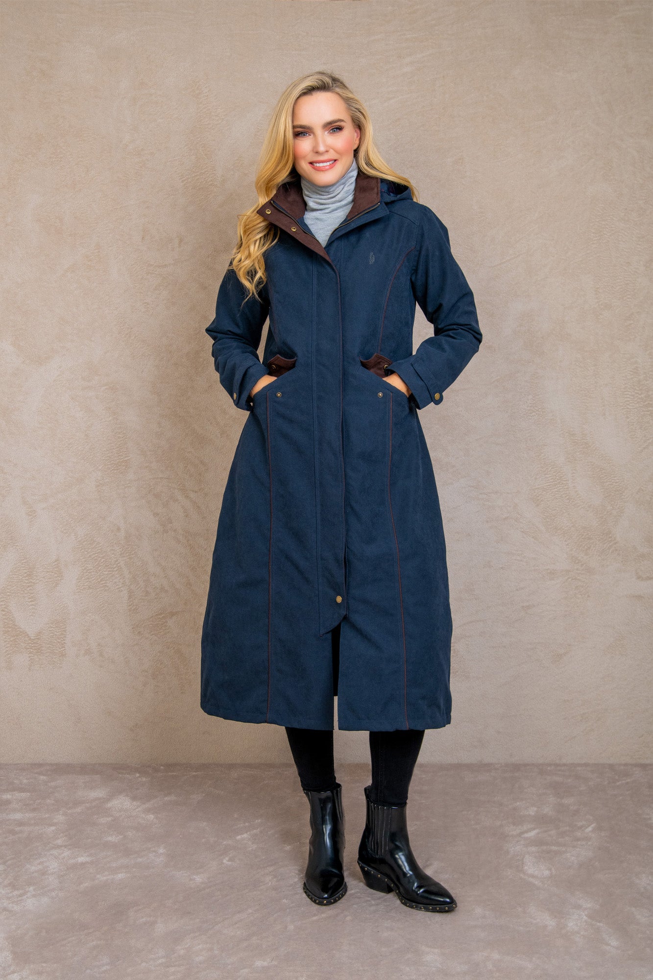 Erin Waterproof Coat - Navy - Jack Murphy Ireland