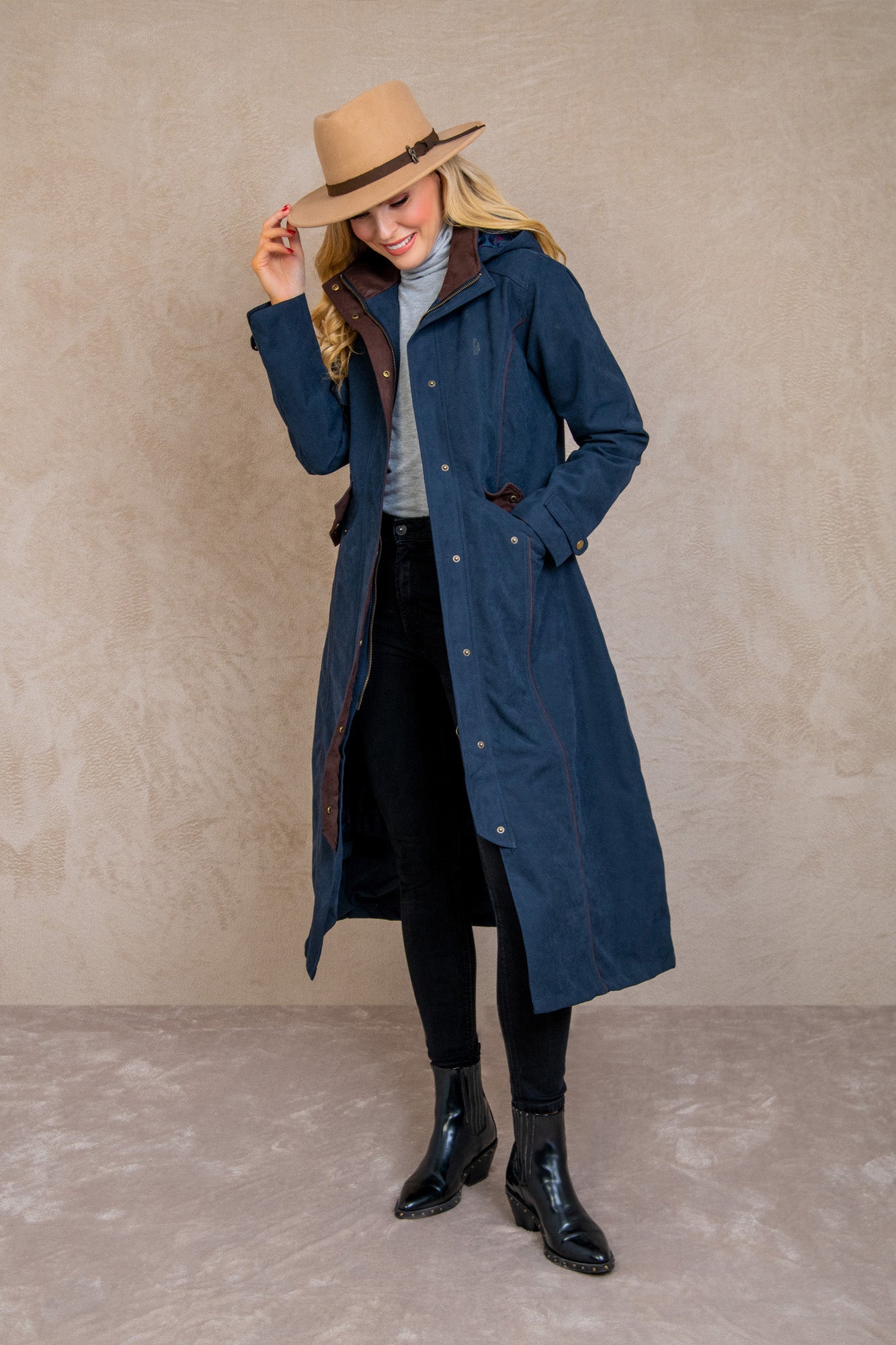 Erin Waterproof Coat - Navy - Jack Murphy Ireland