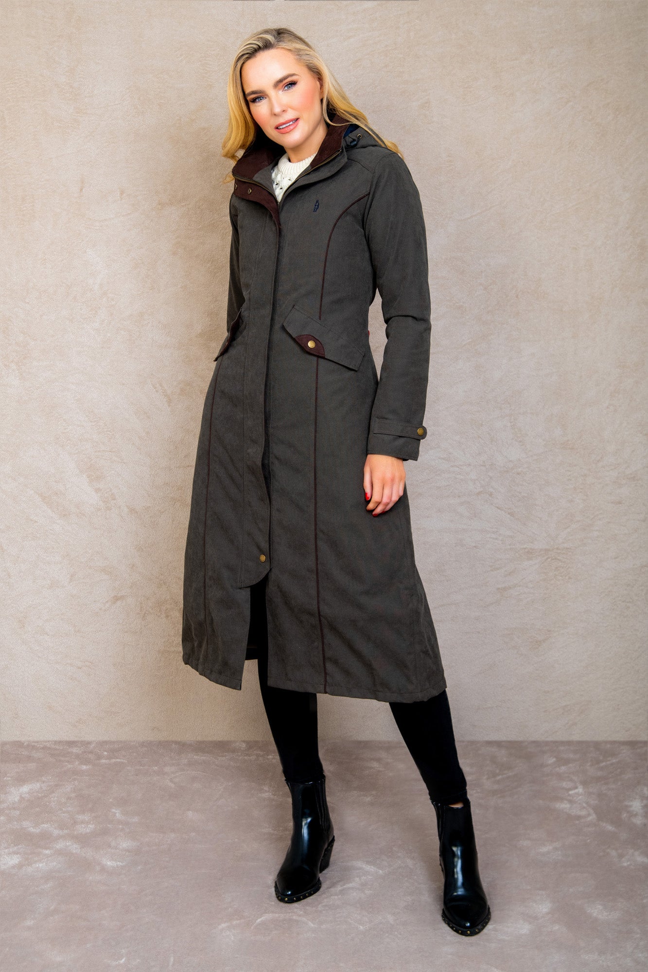 Erin Waterproof Coat - Olive - Jack Murphy Ireland