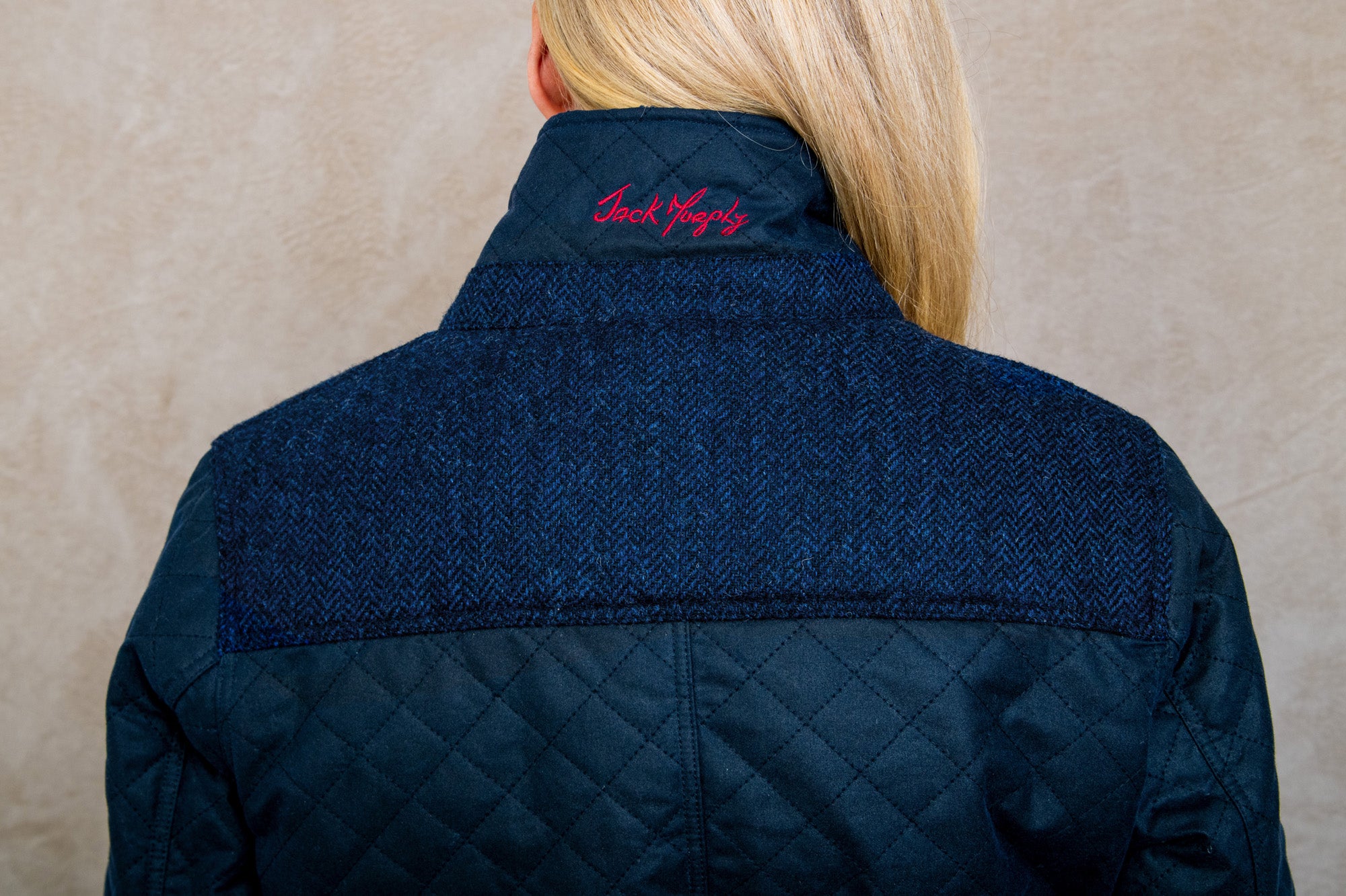 Jodie Wax Coat - Navy - Jack Murphy Ireland