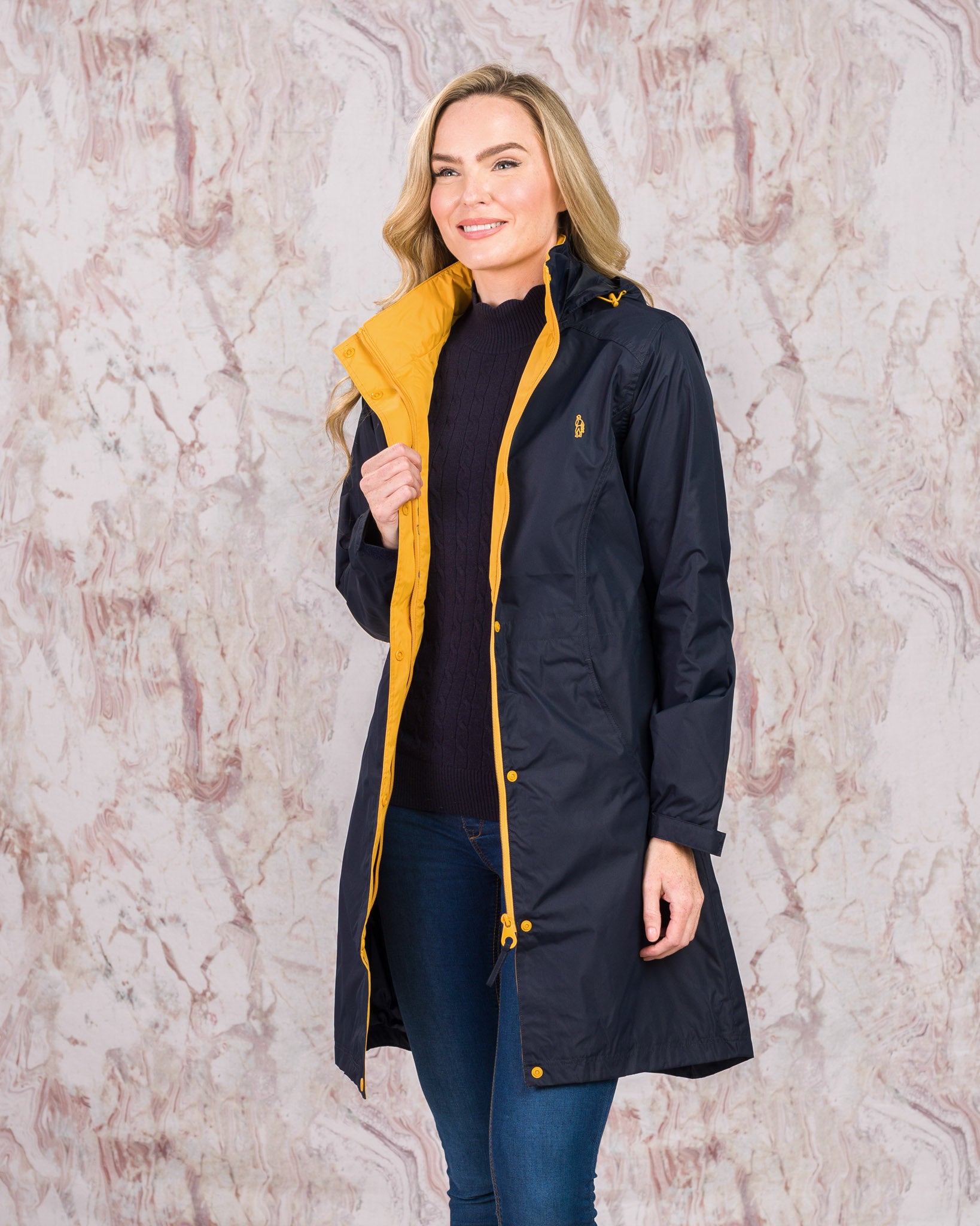 Lisa Lightweight Waterproof Jacket - Navy