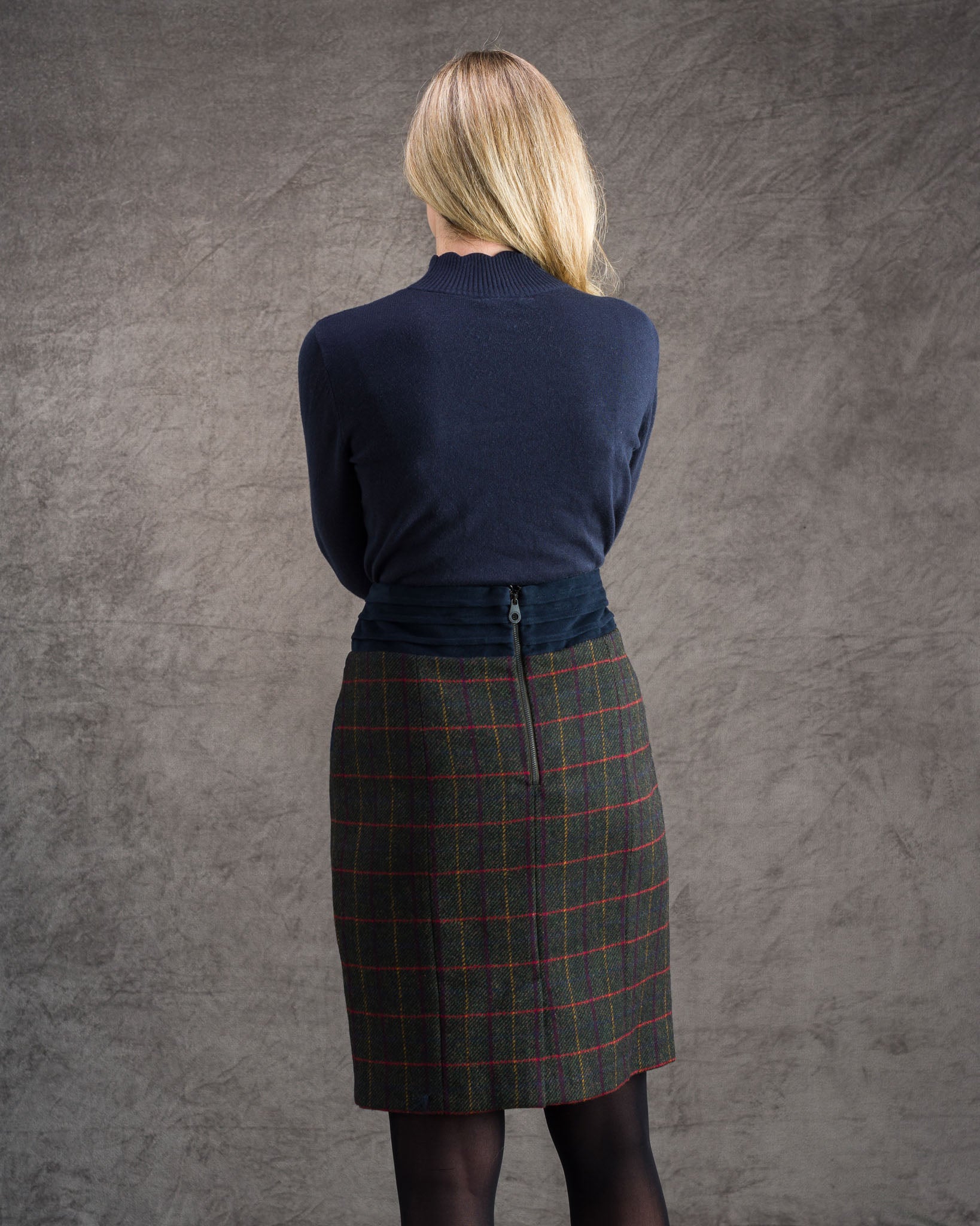 Norah Tweed Skirt - Primary Green