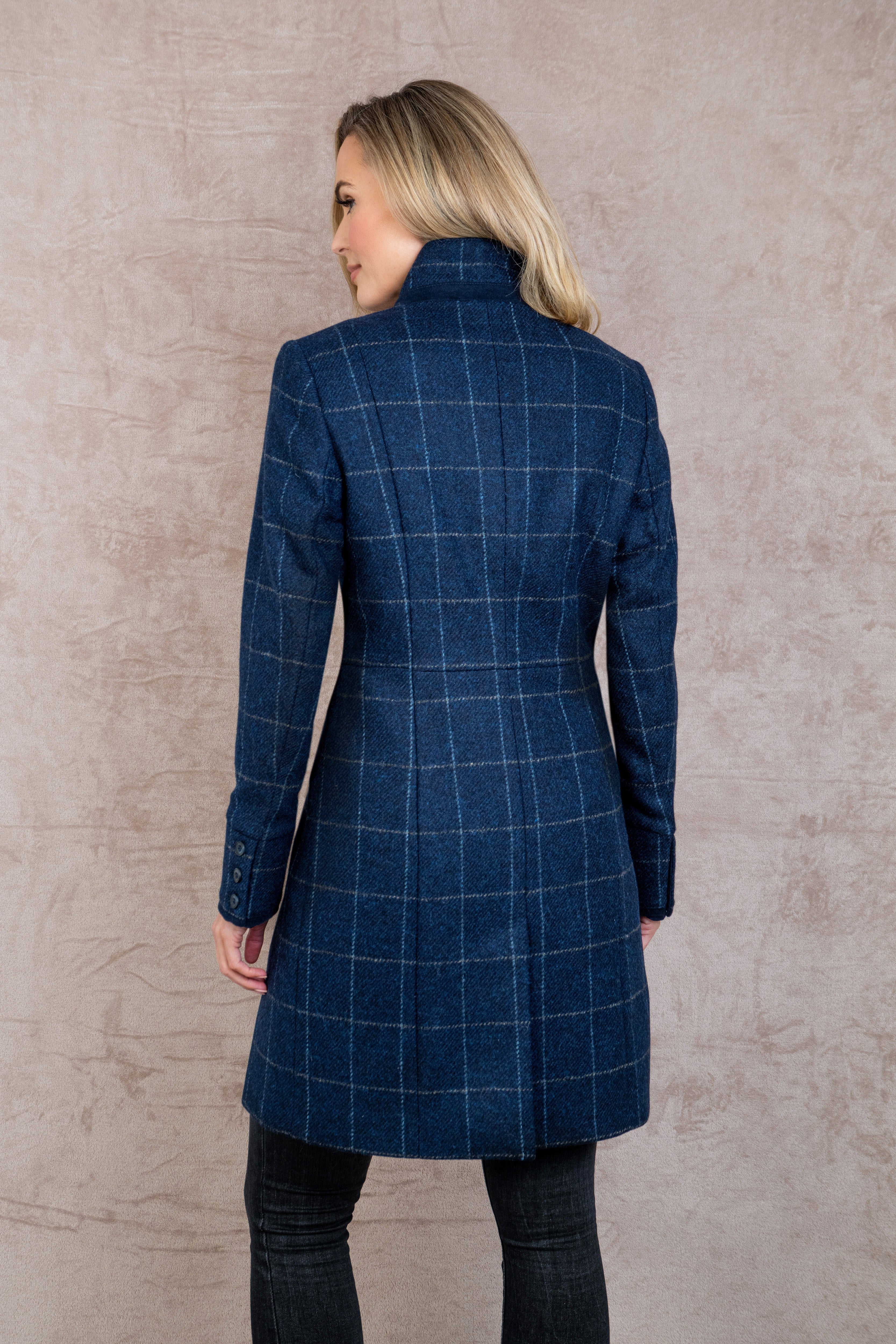 Check tweed coat clearance women's