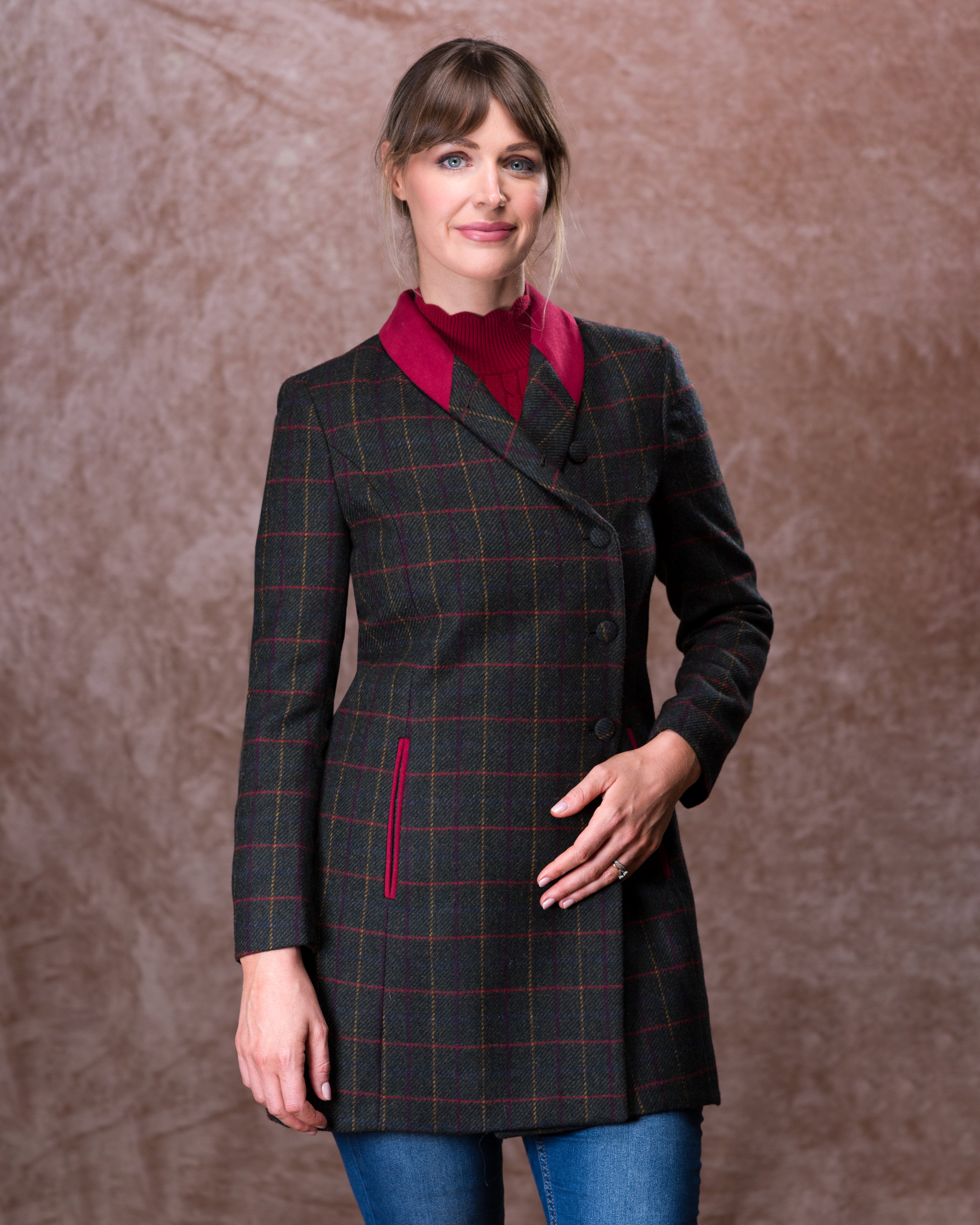 Robin Tweed Coat - Primary Green