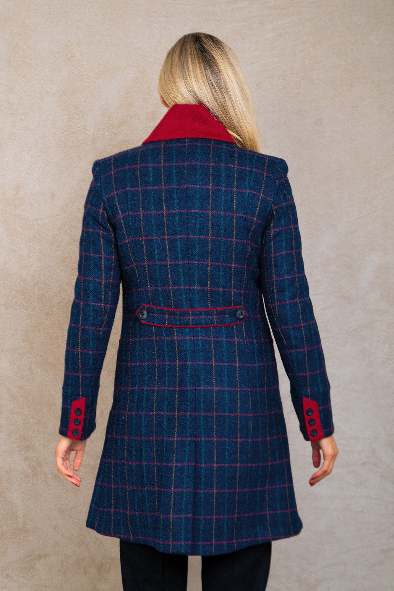 Sinead Tweed Coat - Primary Navy