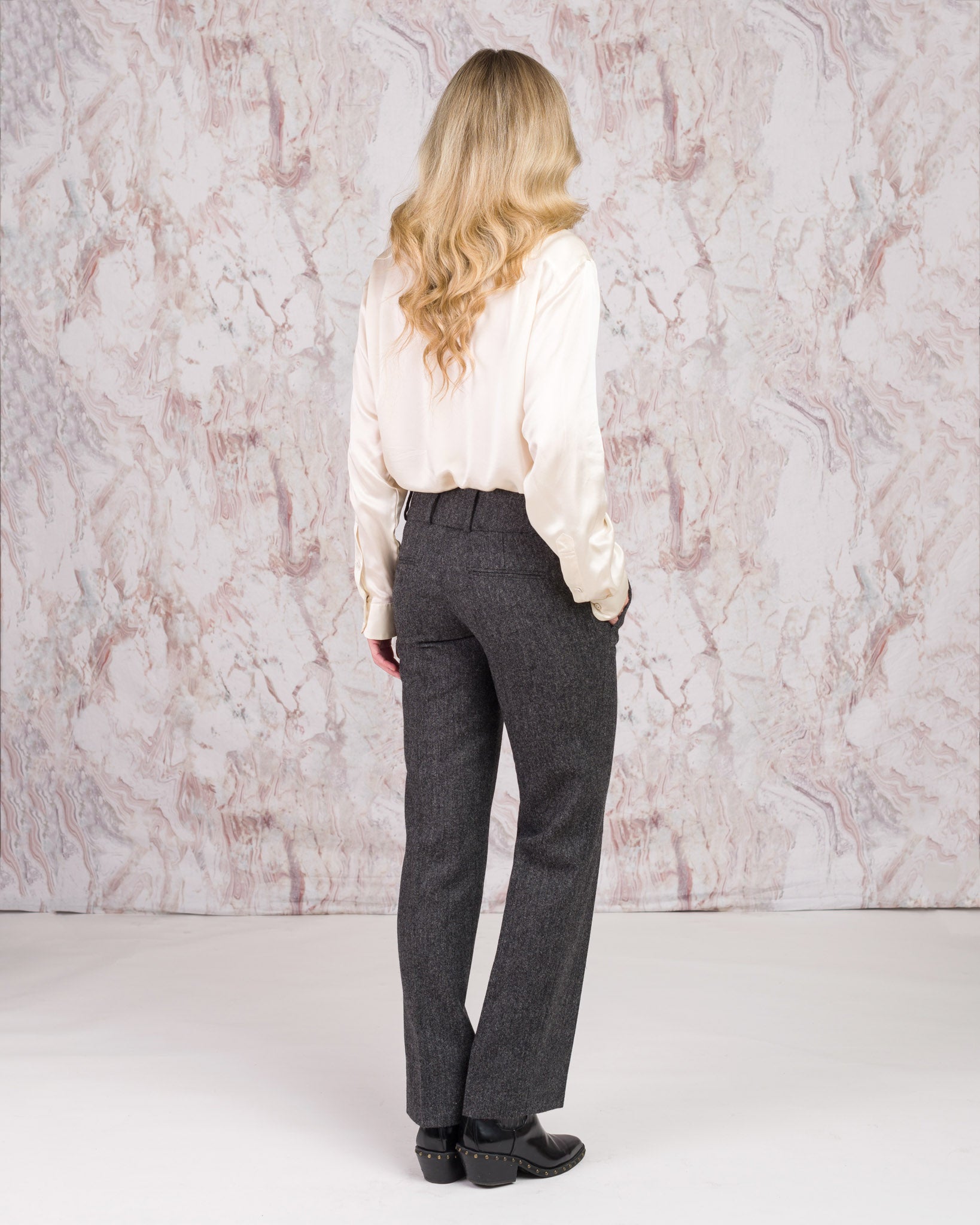 Triona Tweed Trousers - Grey Fleck